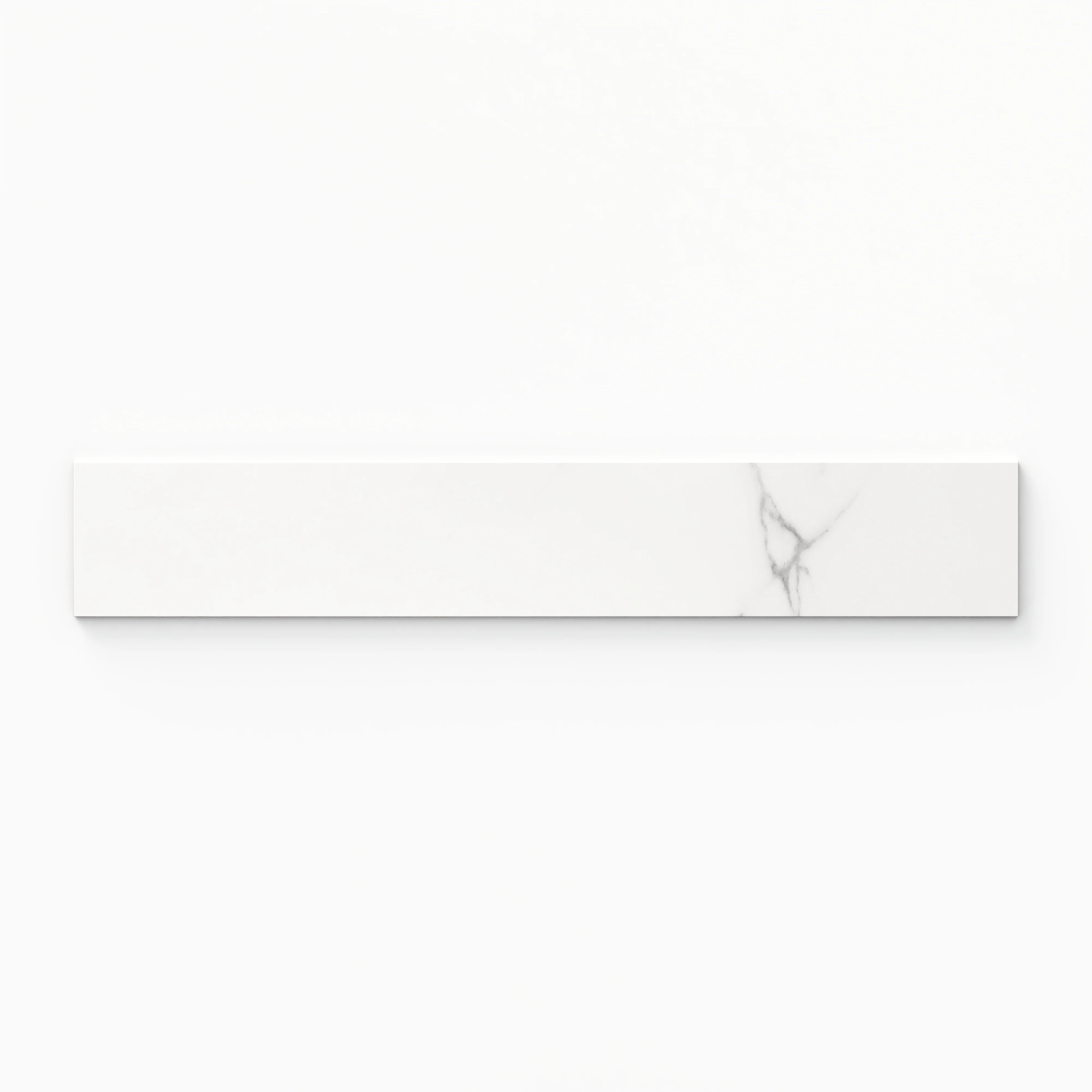 Julianna 4 x 24 Satin Porcelain Bullnose Tile in Carrara