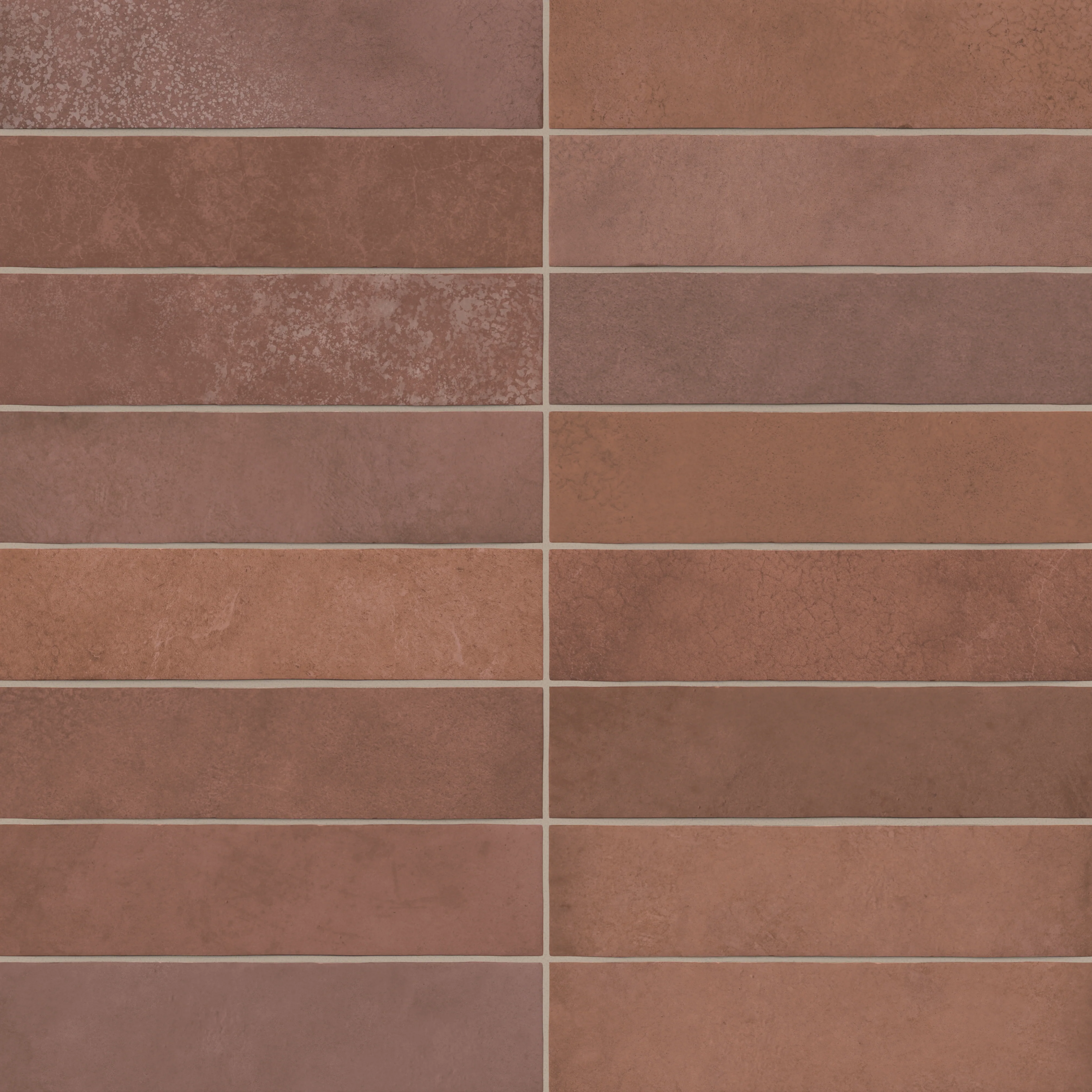 Juliet 2.5 x 10 Matte Porcelain Tile in Rust