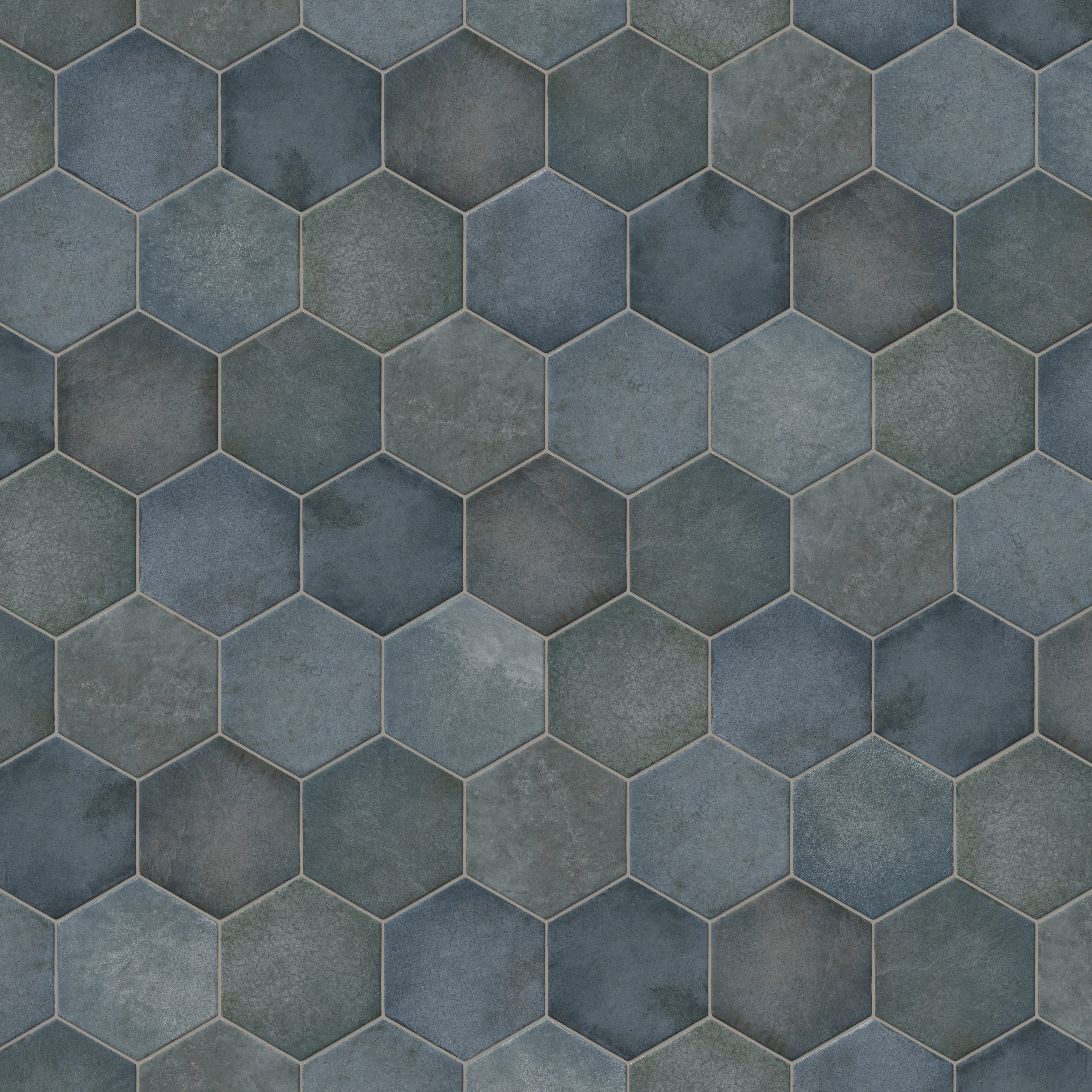 Juliet 7 x 8 Hexagon Matte Porcelain Tile in Denim - Image 6