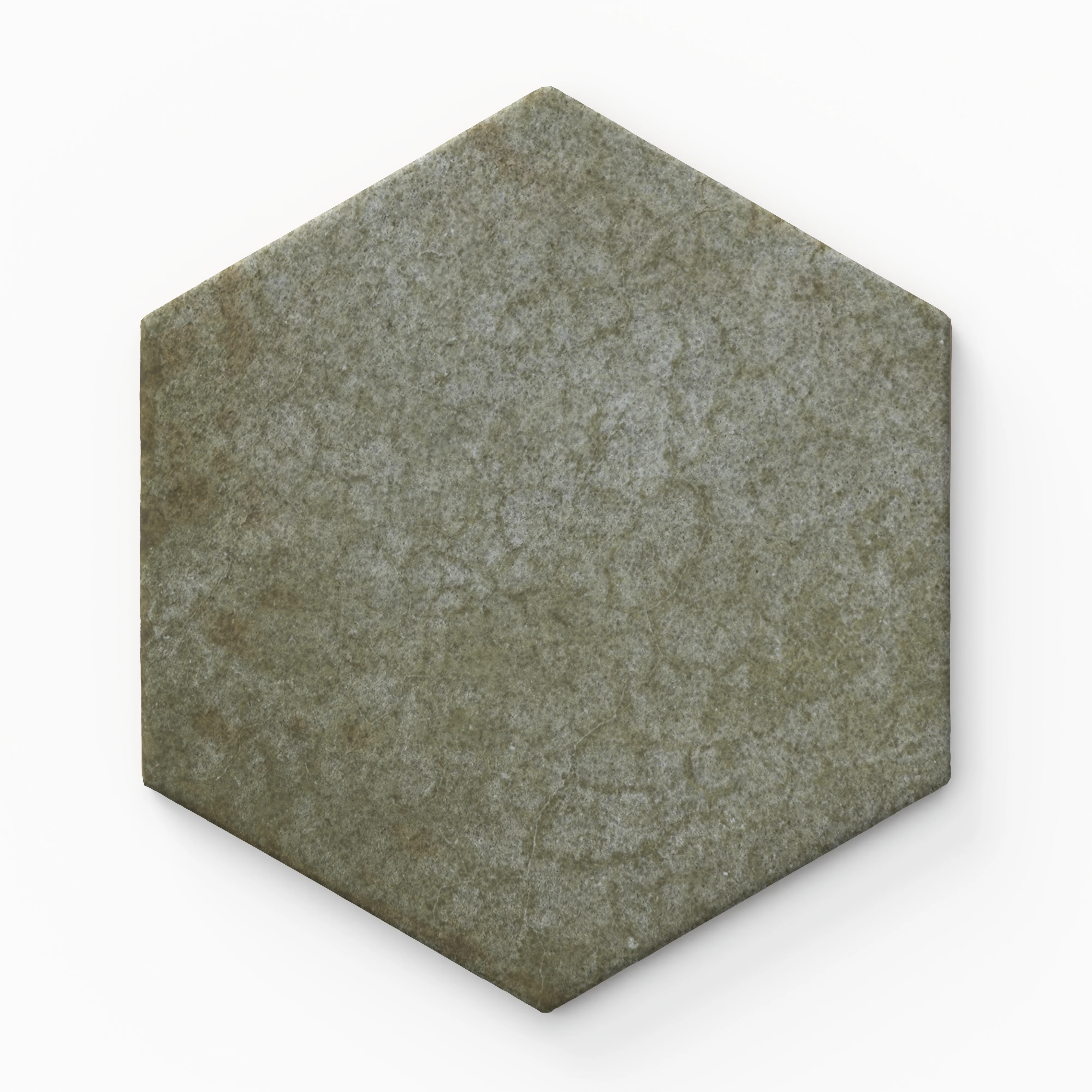 Juliet 7 x 8 Matte Hexagon in Olive Sample