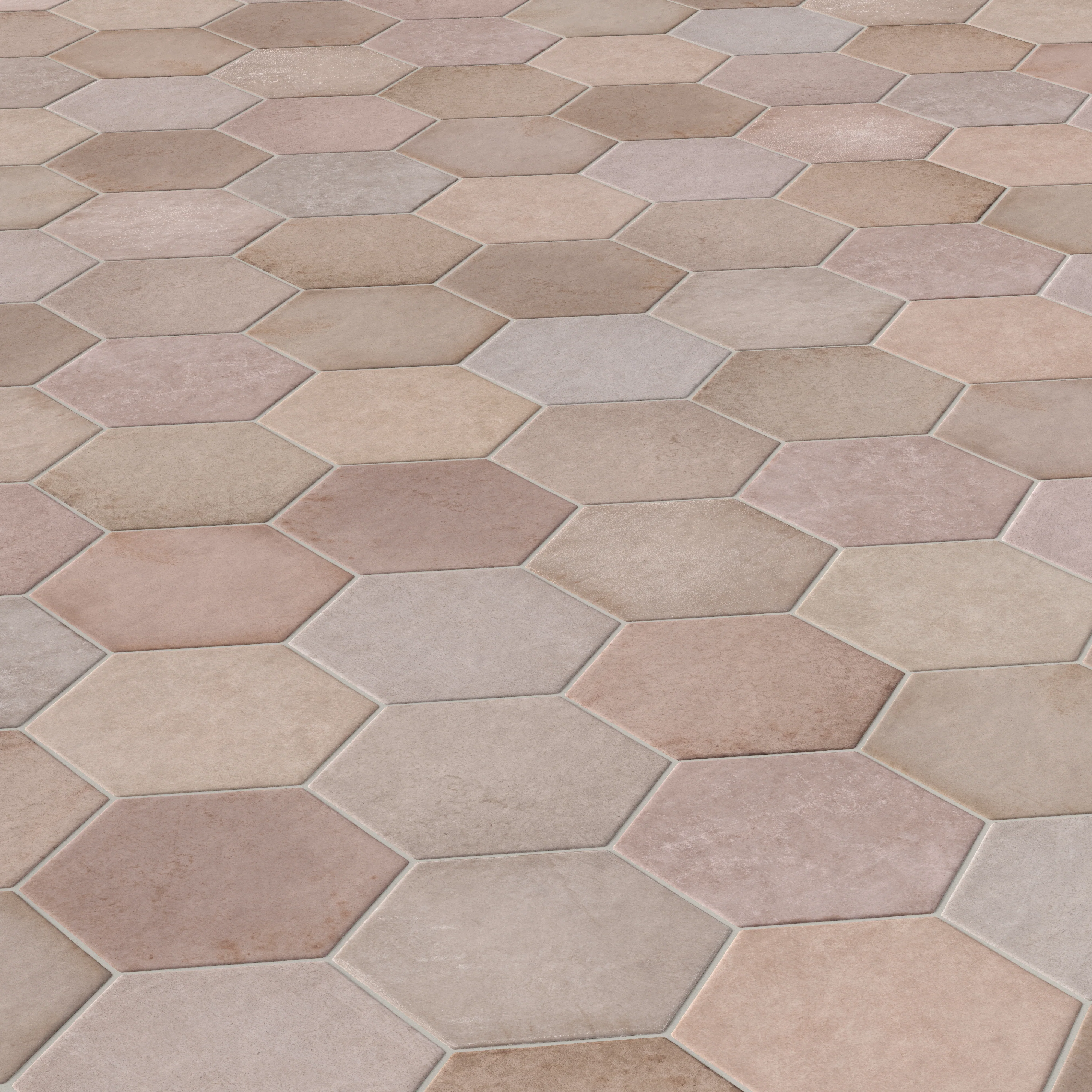 Juliet 7 x 8 Hexagon Matte Porcelain Tile in Rosewood - Image 4