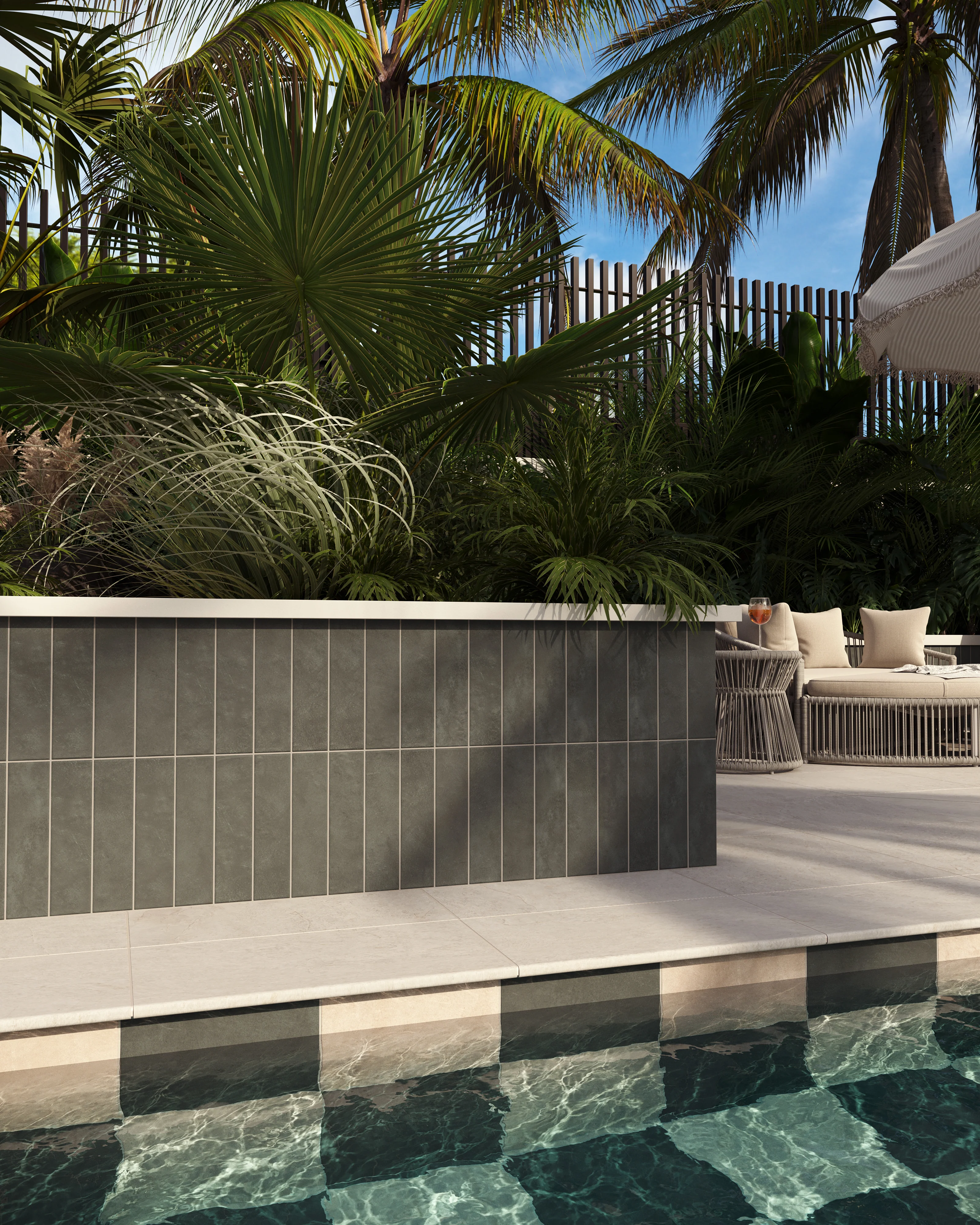Kai 12 x 12 Matte Porcelain Tile in Marine - Image 7