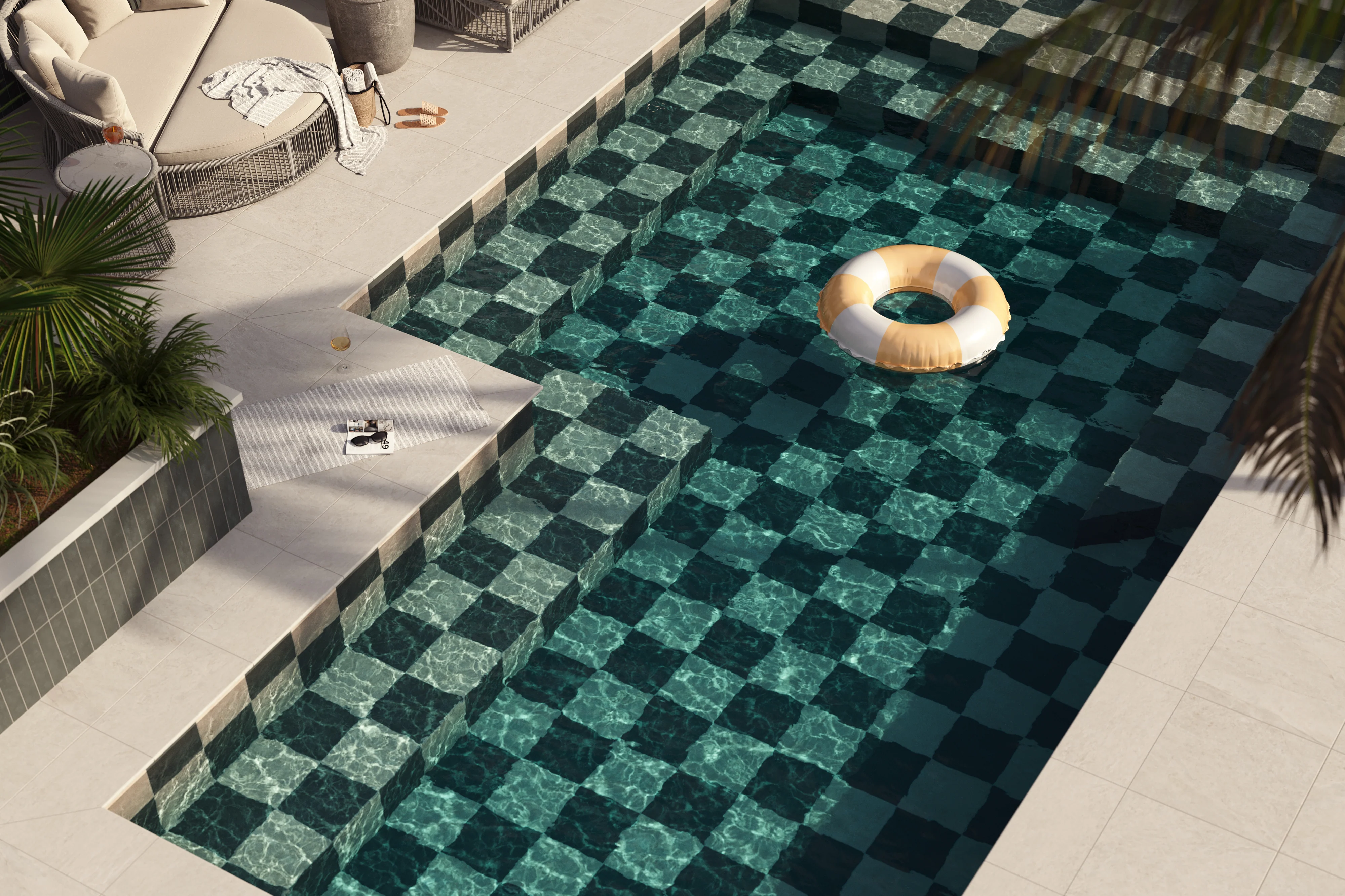 Kai 12 x 12 Matte Porcelain Tile in Marine - Image 9