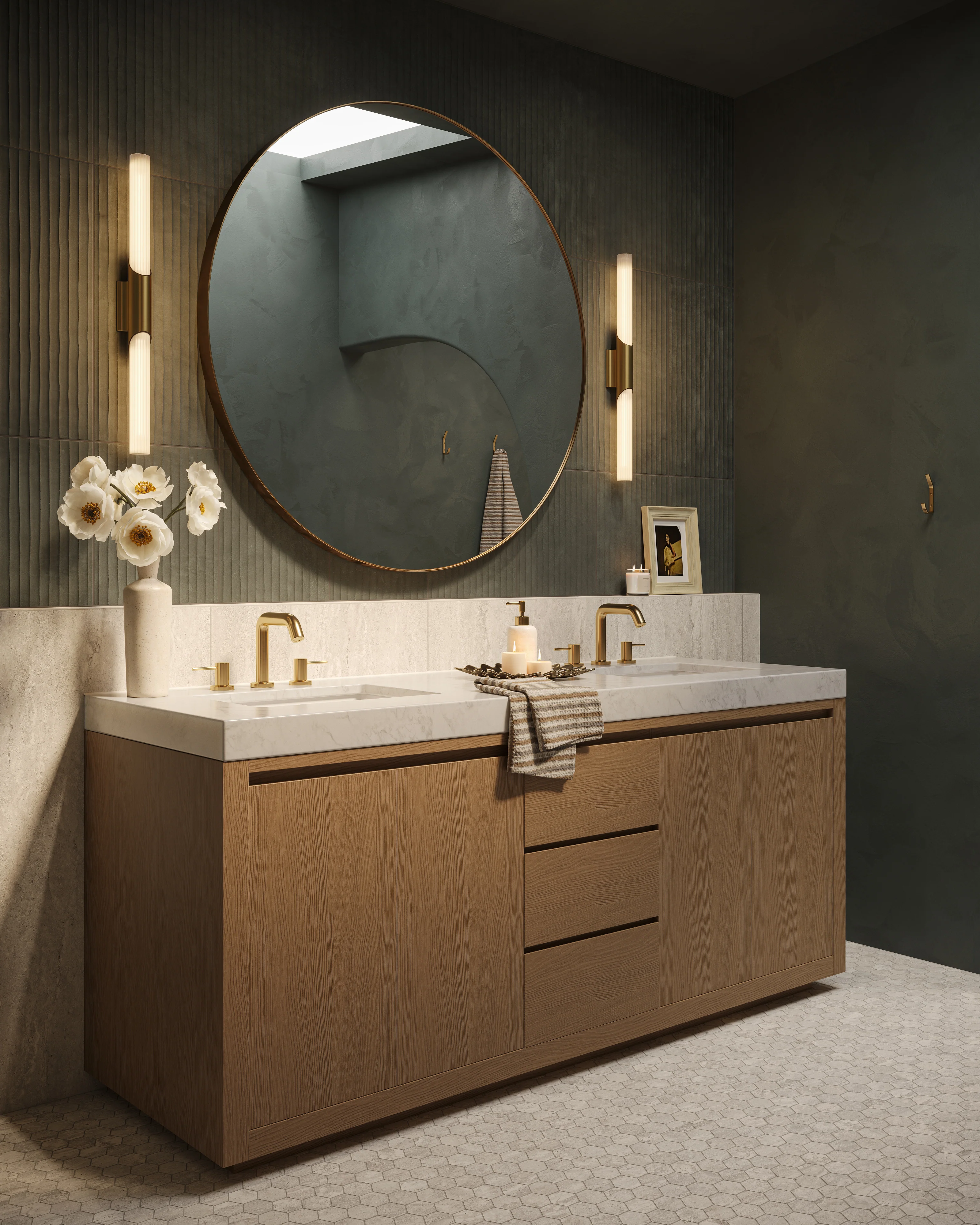 Kai 12 x 24 Fluted Matte Porcelain Tile in Marine - Image 10