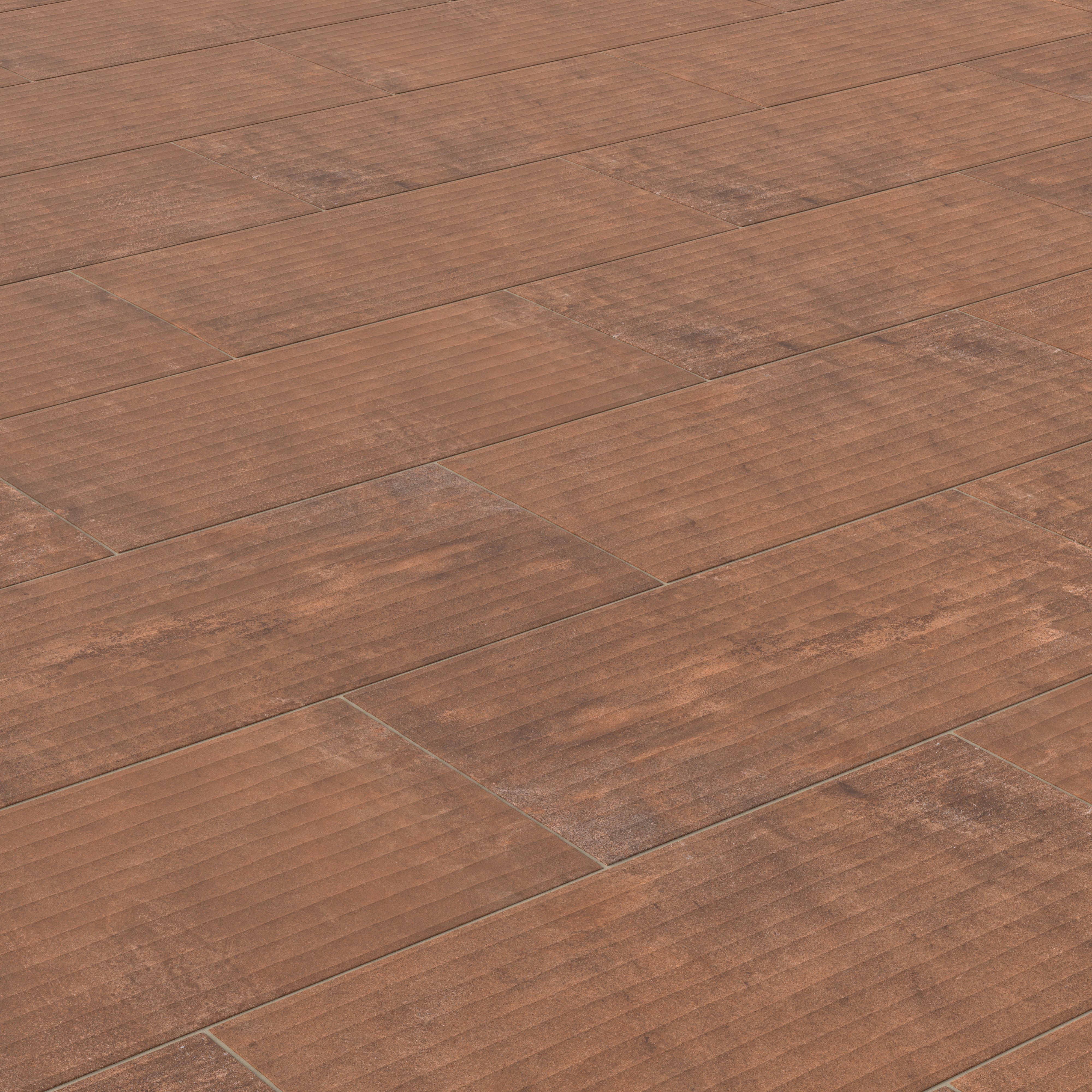 Kai 12 x 24 Fluted Matte Porcelain Tile in Terracotta - Image 7