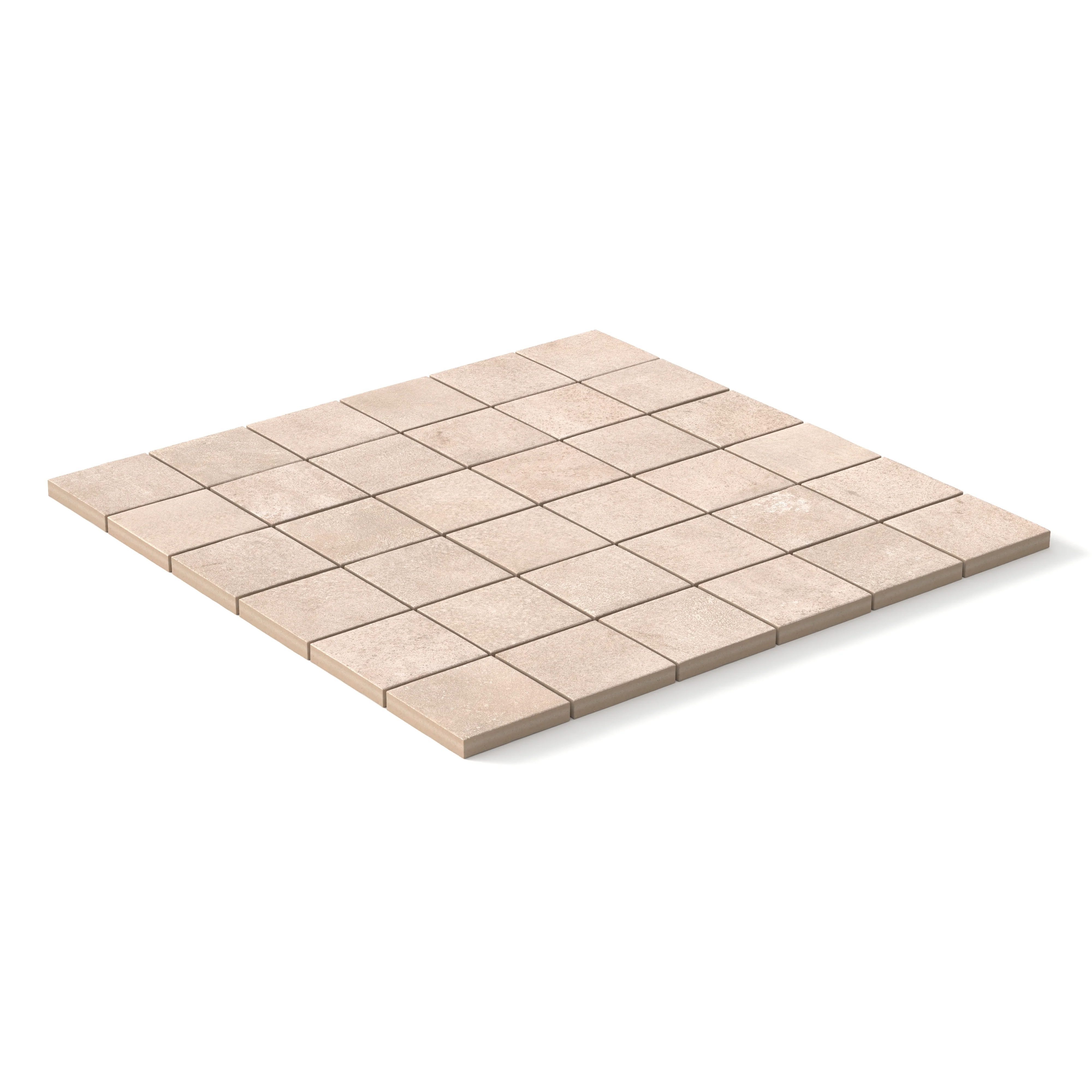 Kai 2 x 2 Matte Porcelain Mosaic Tile in Alabaster - Image 2