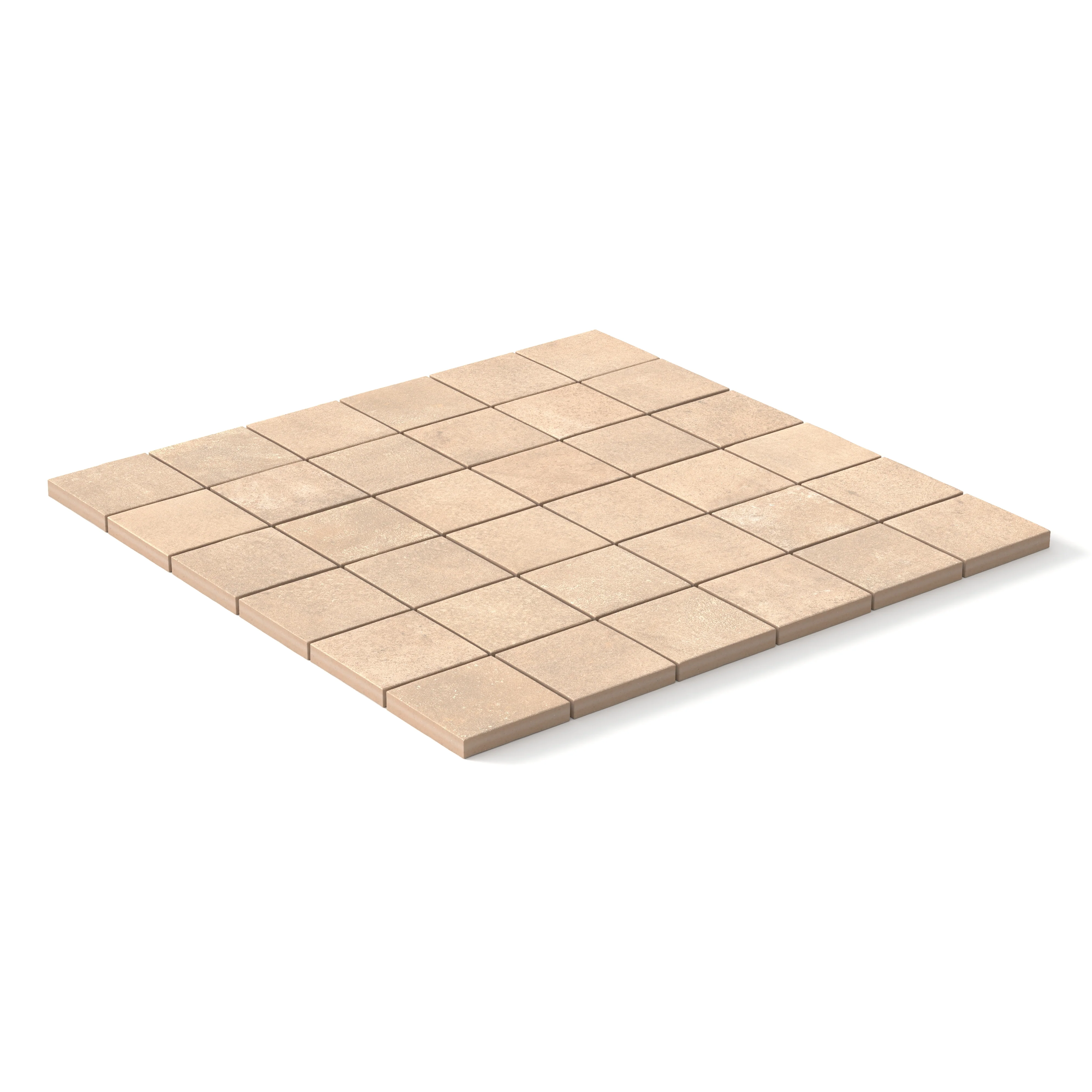 Kai 2 x 2 Matte Porcelain Mosaic Tile in Almond - Image 2