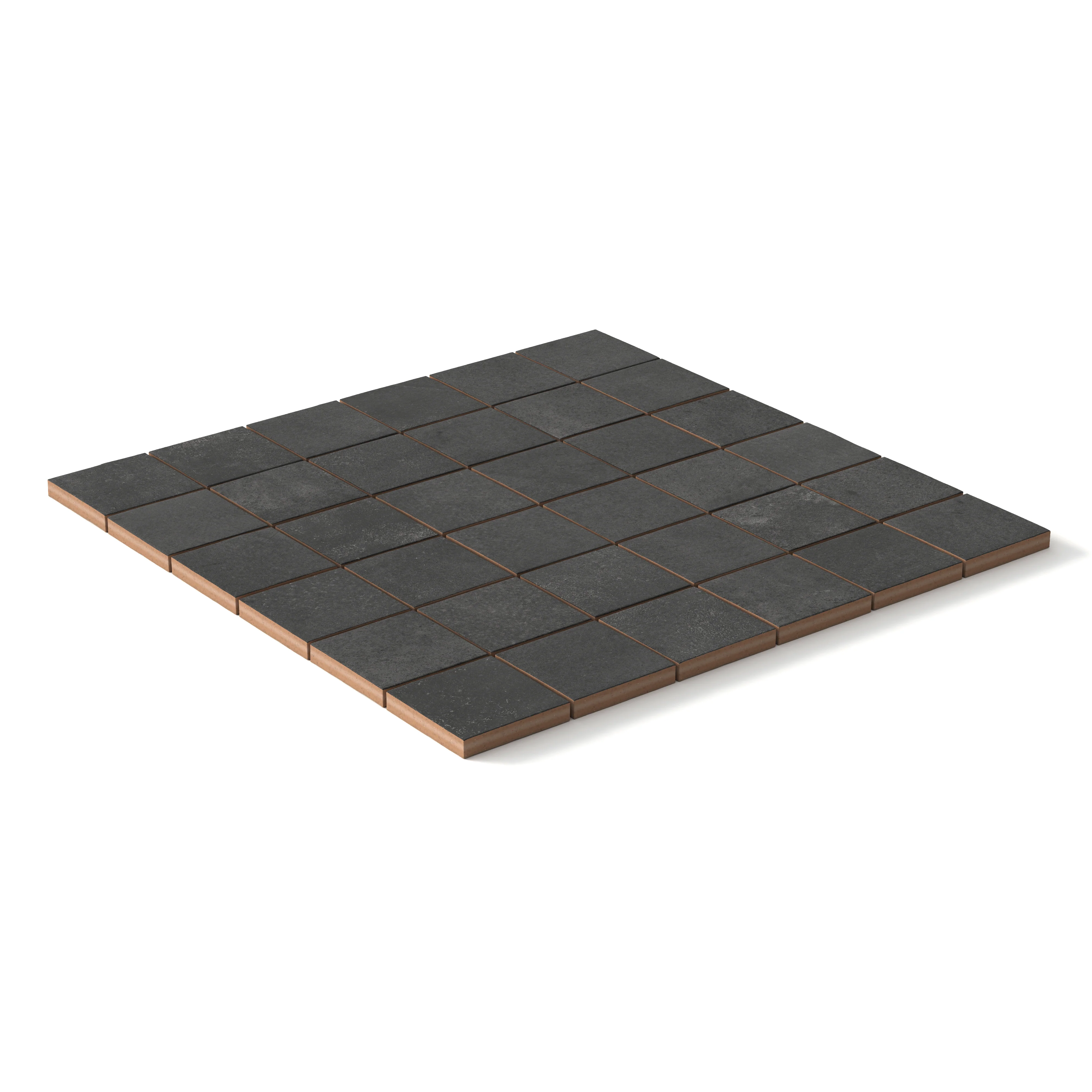 Kai 2 x 2 Matte Porcelain Mosaic Tile in Moka - Image 2