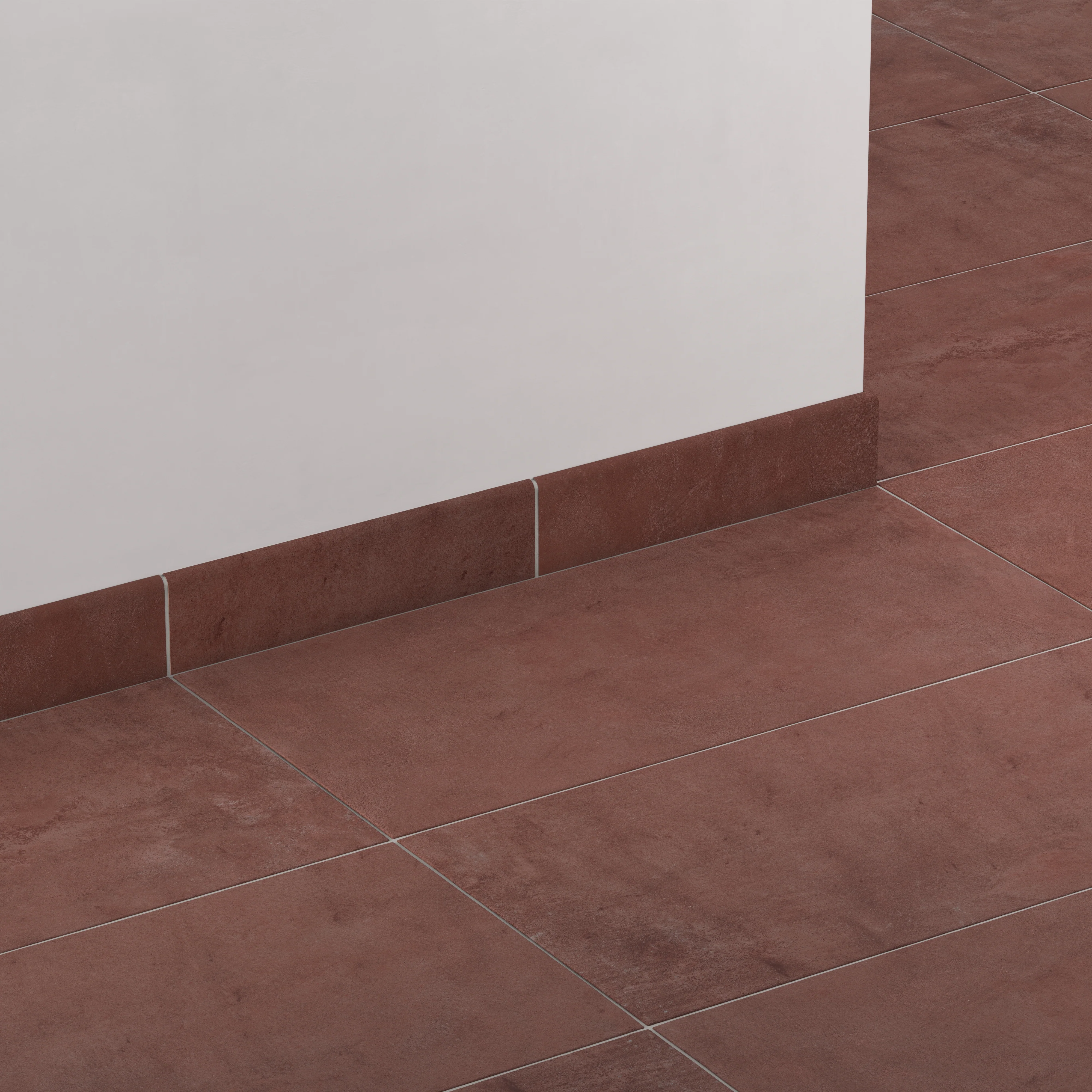 Kai 3 x 12 Bullnose Matte Porcelain Tile in Marron - Image 3