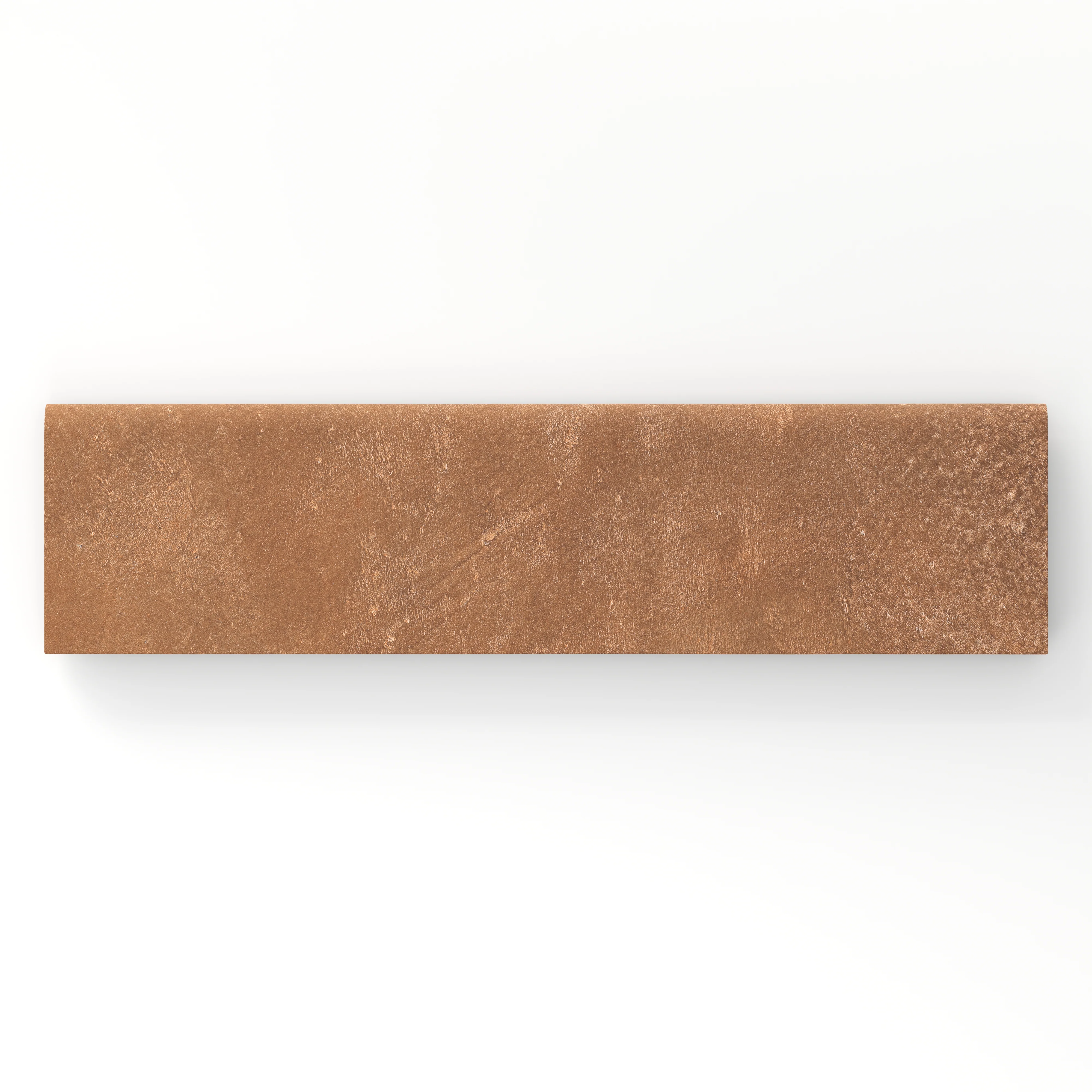 Kai 3 x 12 Bullnose Matte Porcelain Tile in Terracotta
