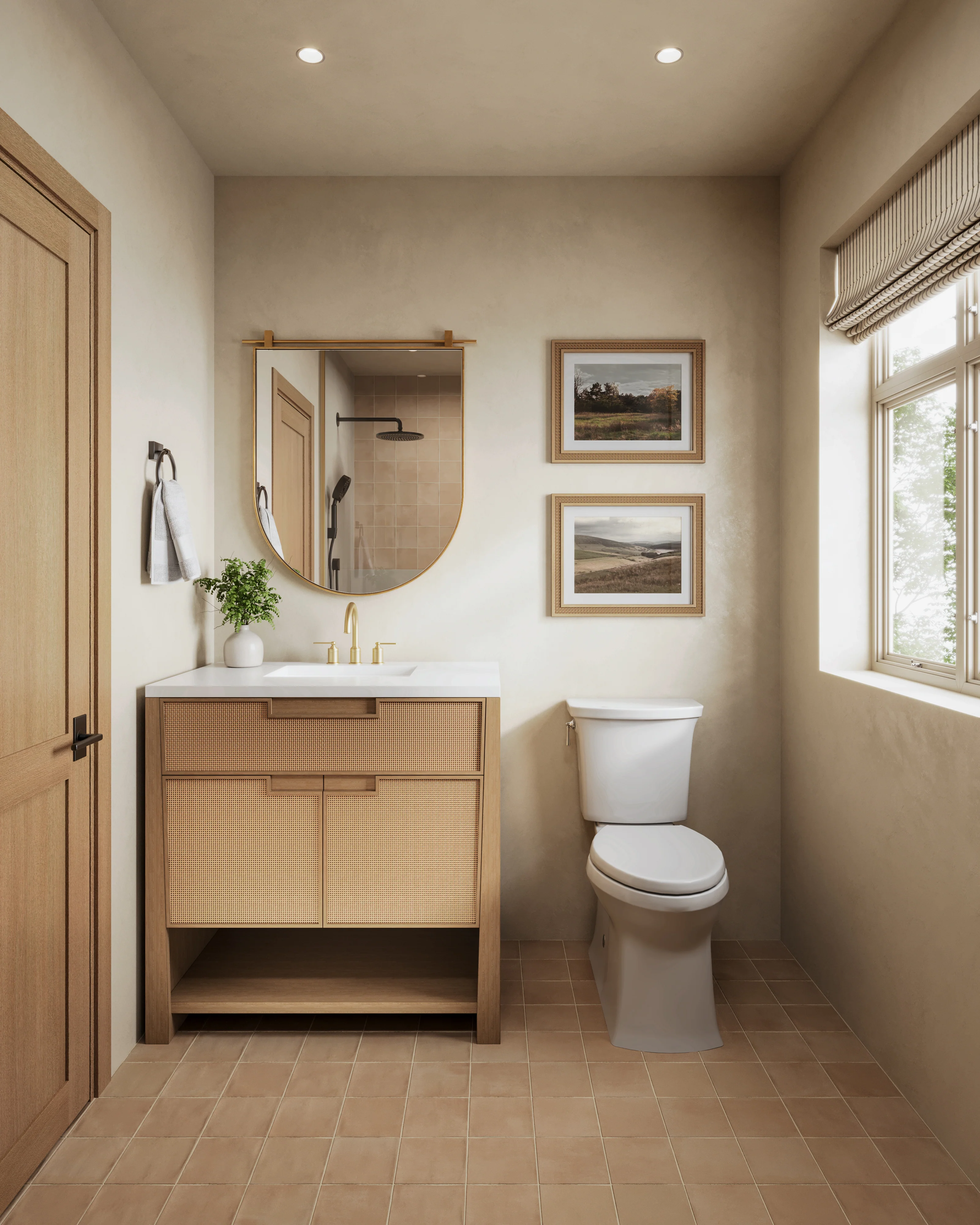 Karina 5.5 x 5.5 Matte Porcelain Tile in Cotto - Image 3