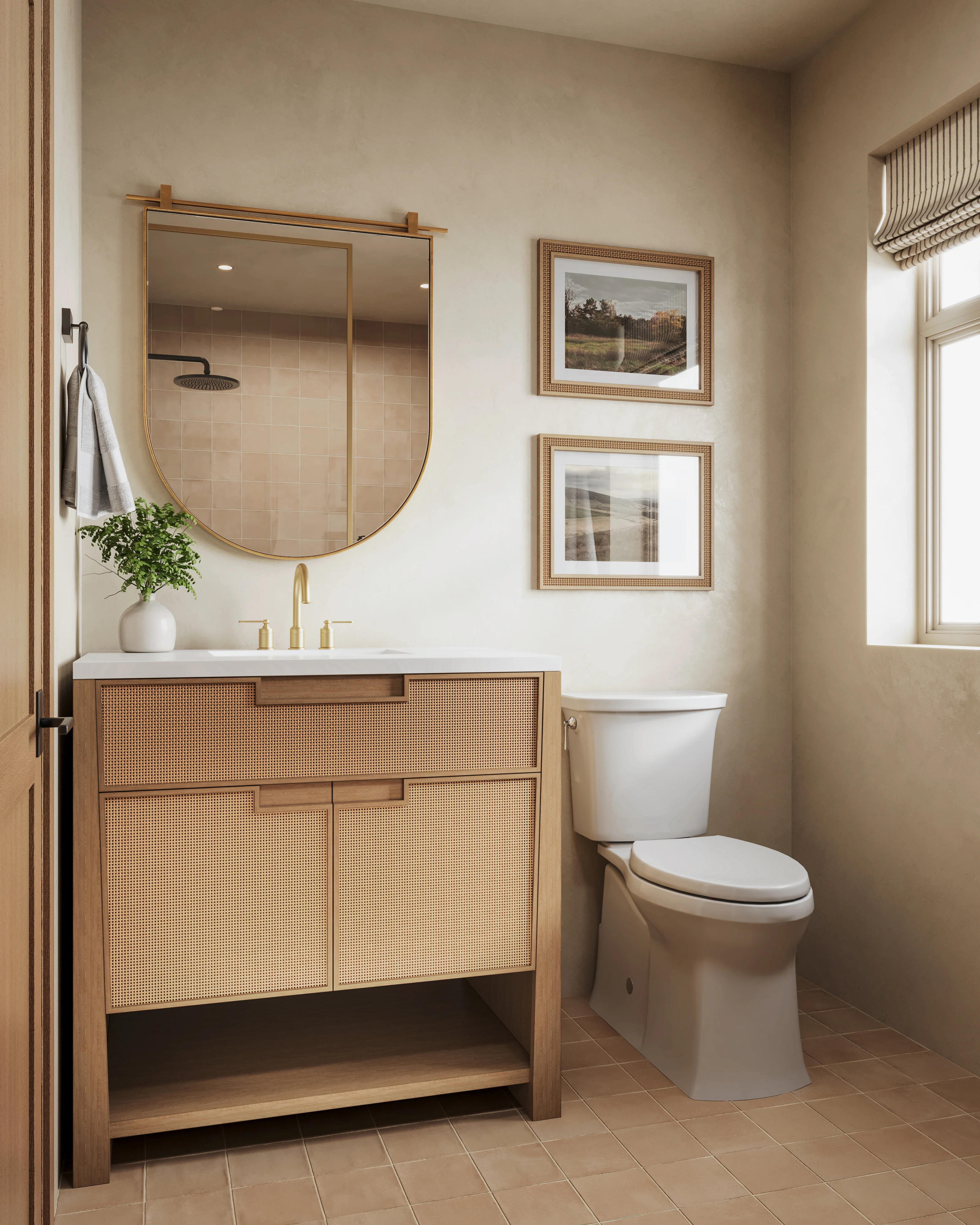 Karina 5.5 x 5.5 Matte Porcelain Tile in Cotto - Image 9