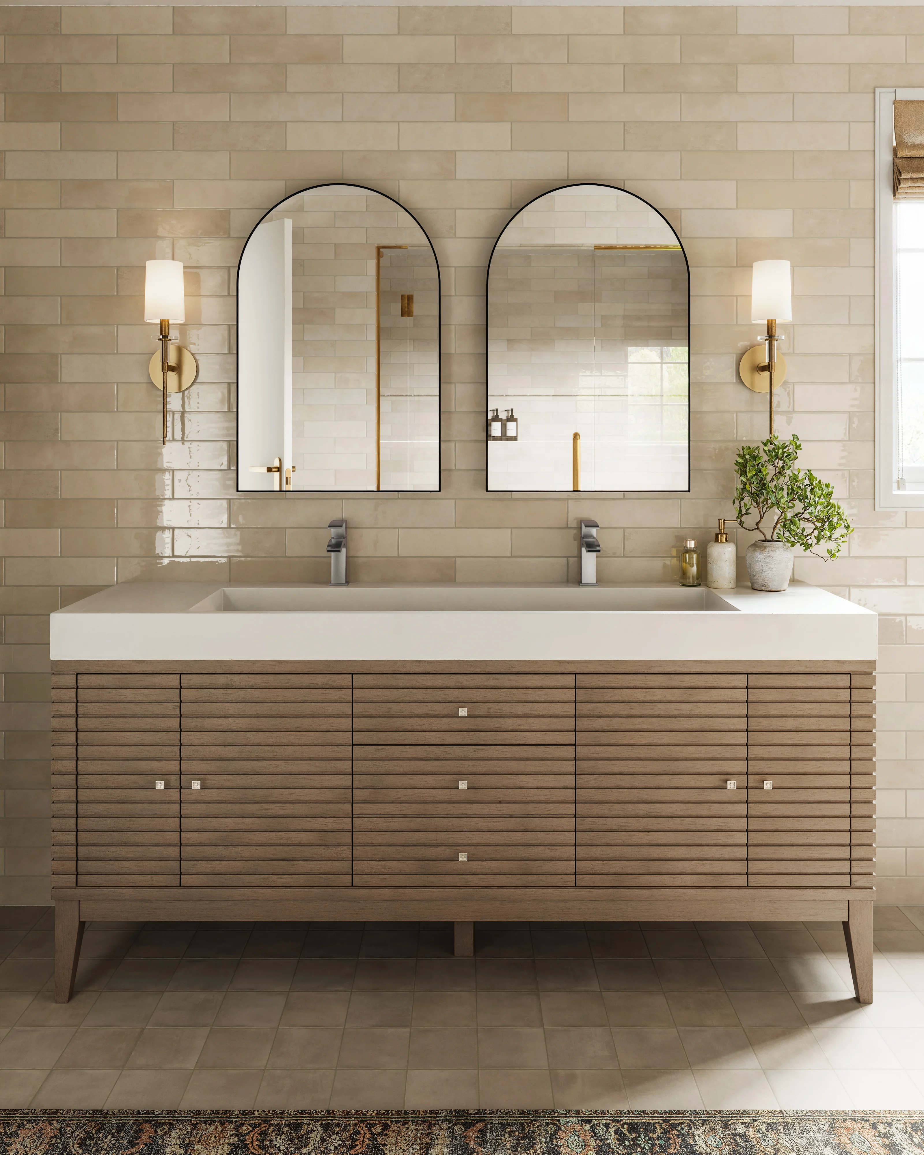 Karina 5.5 x 5.5 Matte Porcelain Tile in Greige - Image 8