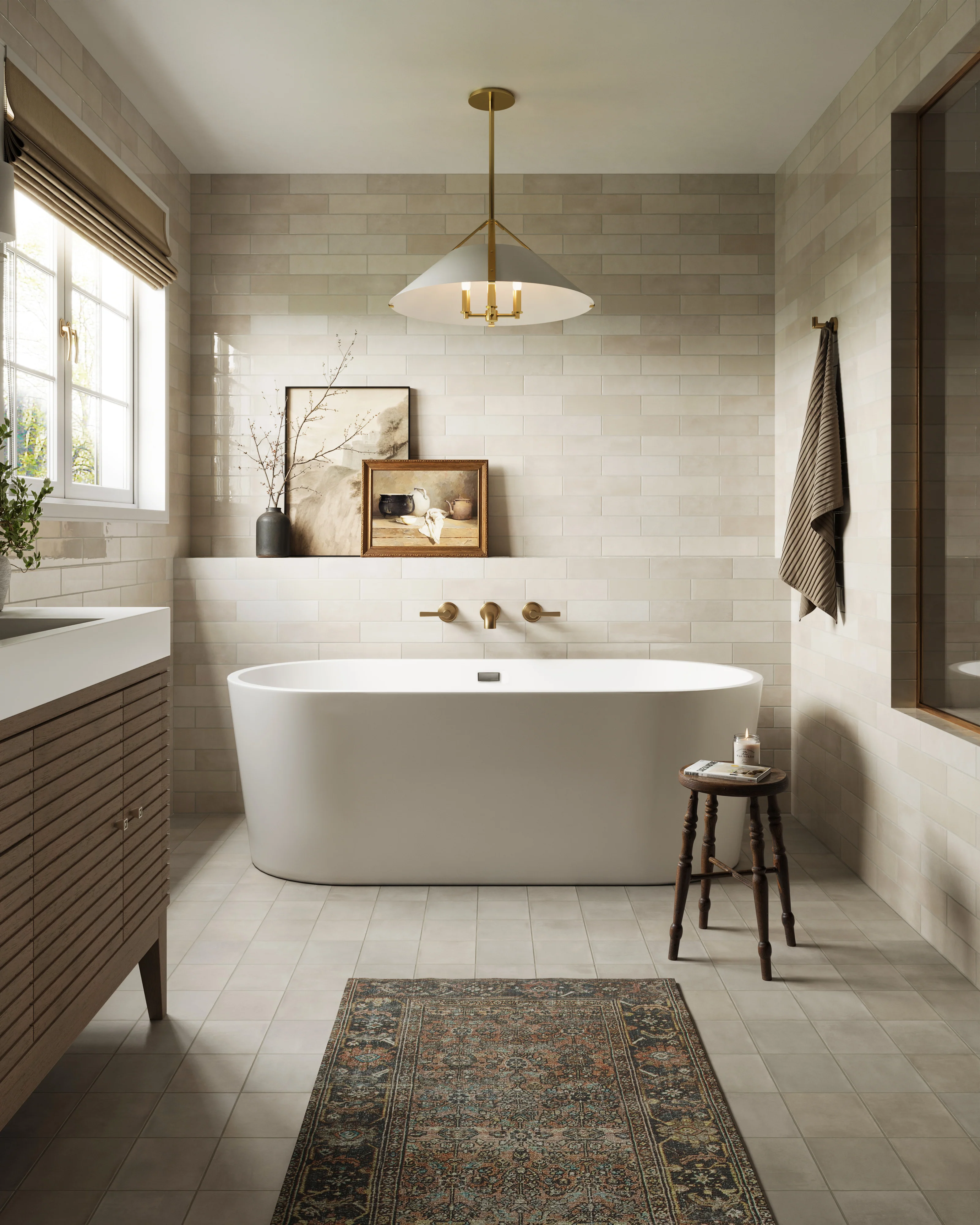 Karina 5.5 x 5.5 Matte Porcelain Tile in Greige - Image 9