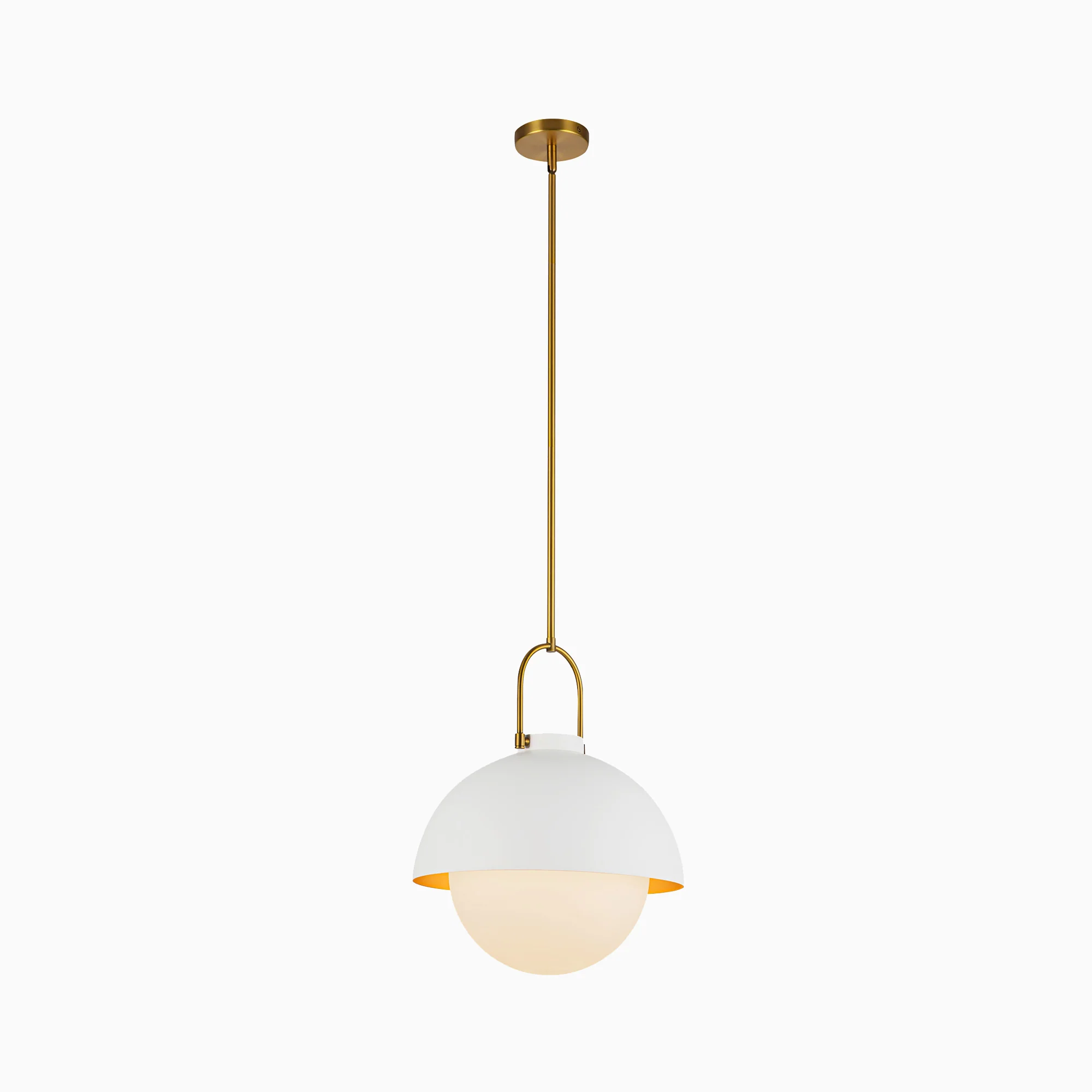 Kealy 16" Socket Pendant in White/Opal Glass - Image 3