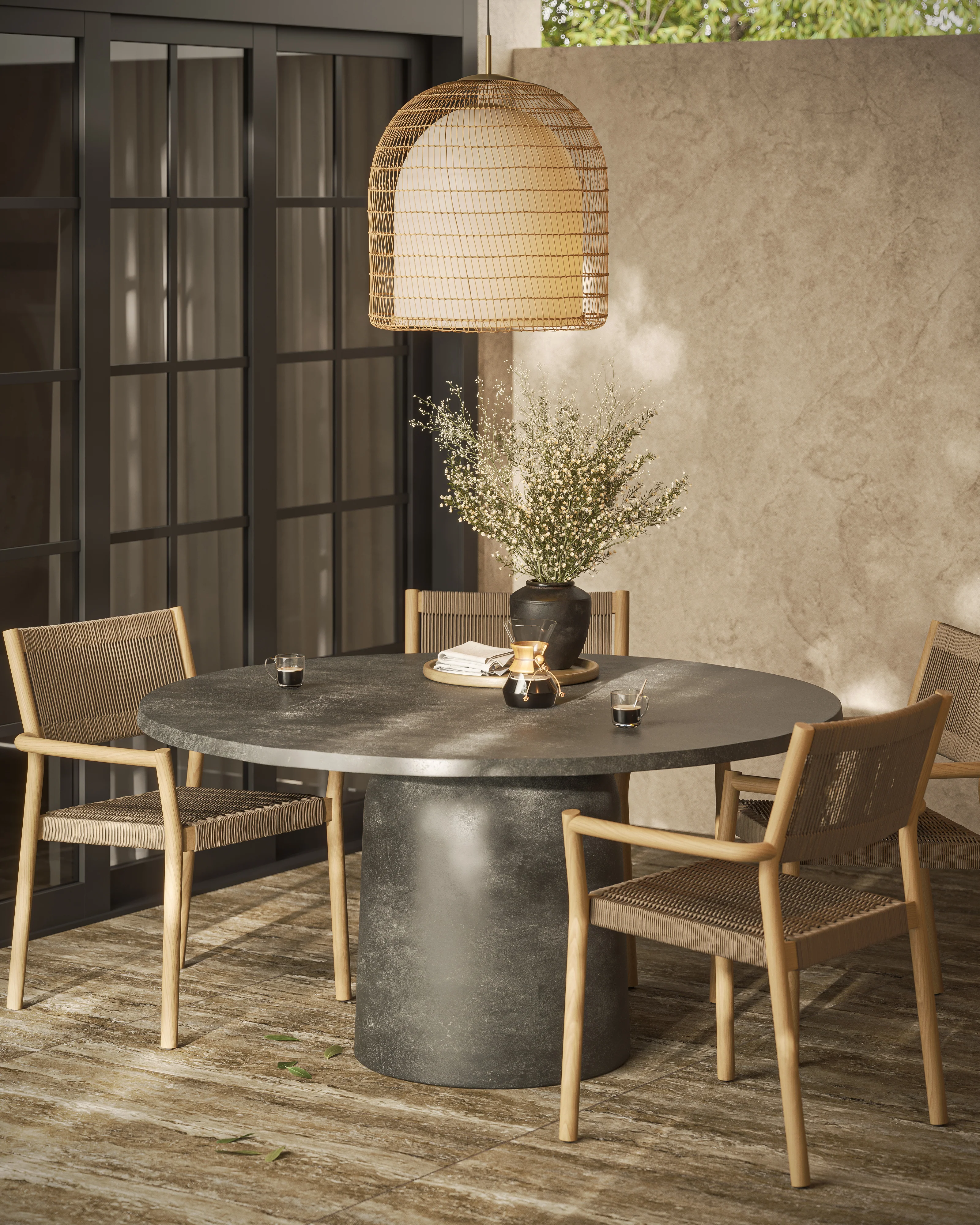 Kendra Outdoor Dining Chairs in Natural, Set of 2 - Image 13
