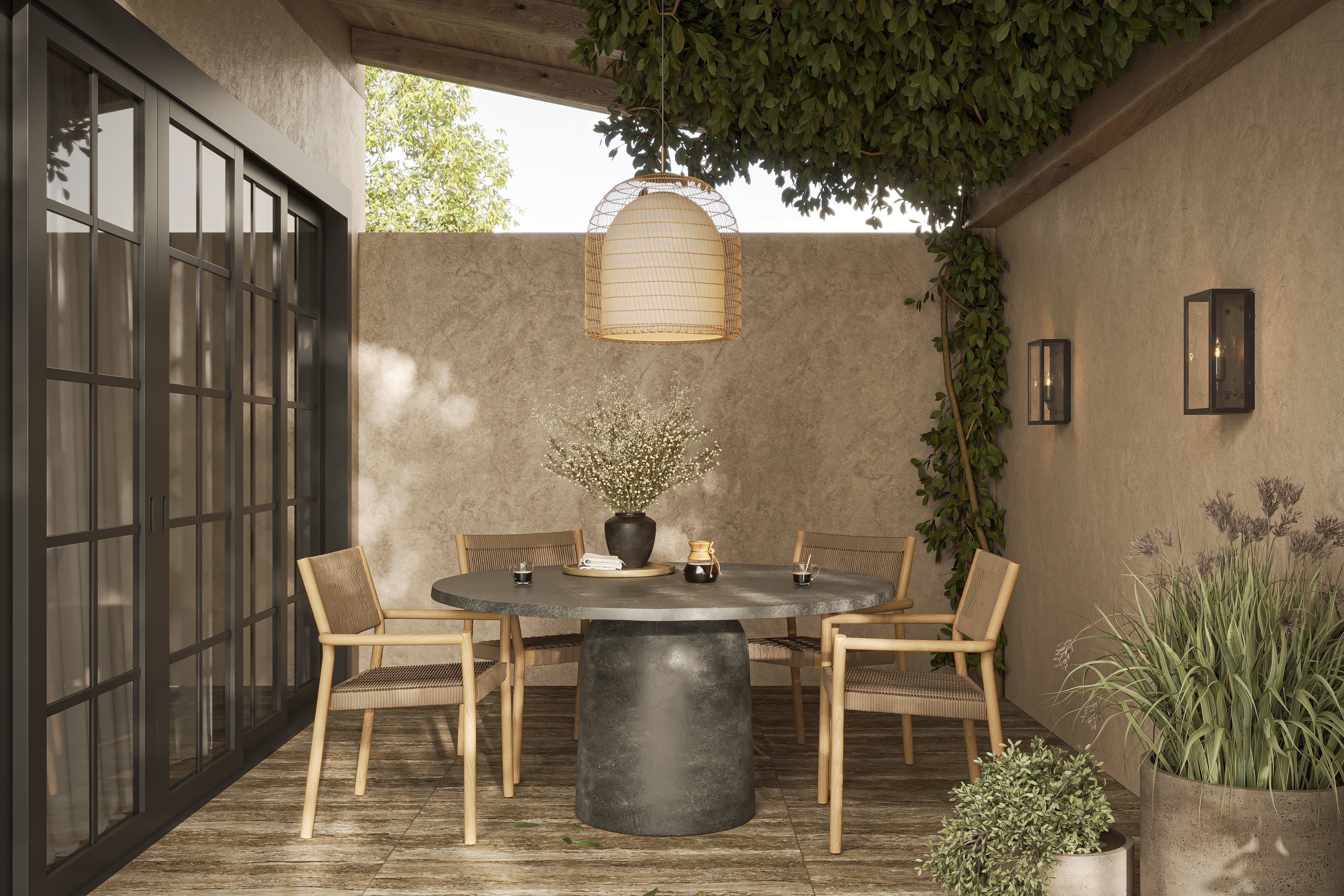 Kendra Outdoor Dining Chairs in Natural, Set of 2 - Image 14