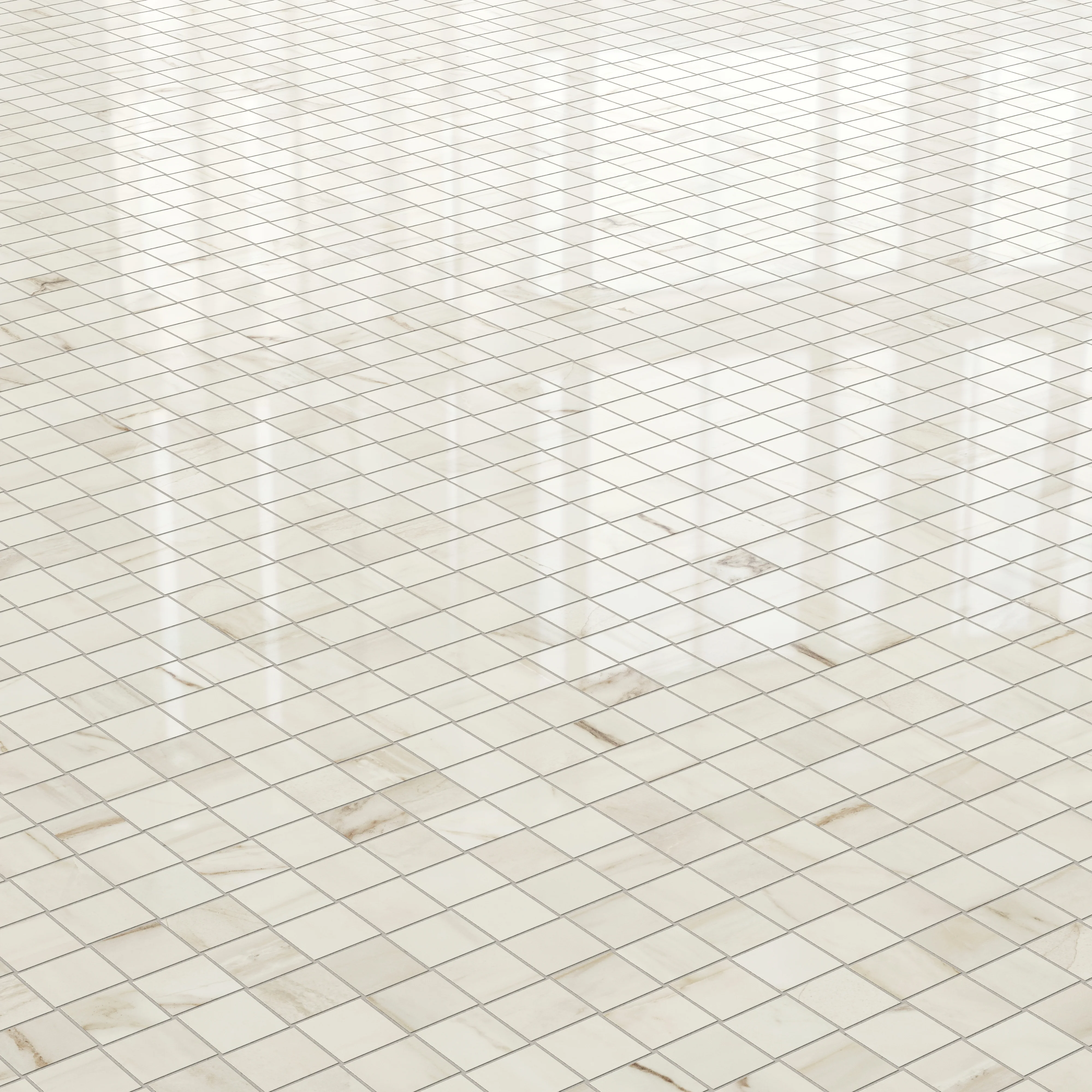Kendrick 2 x 2 Polished Porcelain Mosaic Tile in Sand - Image 3