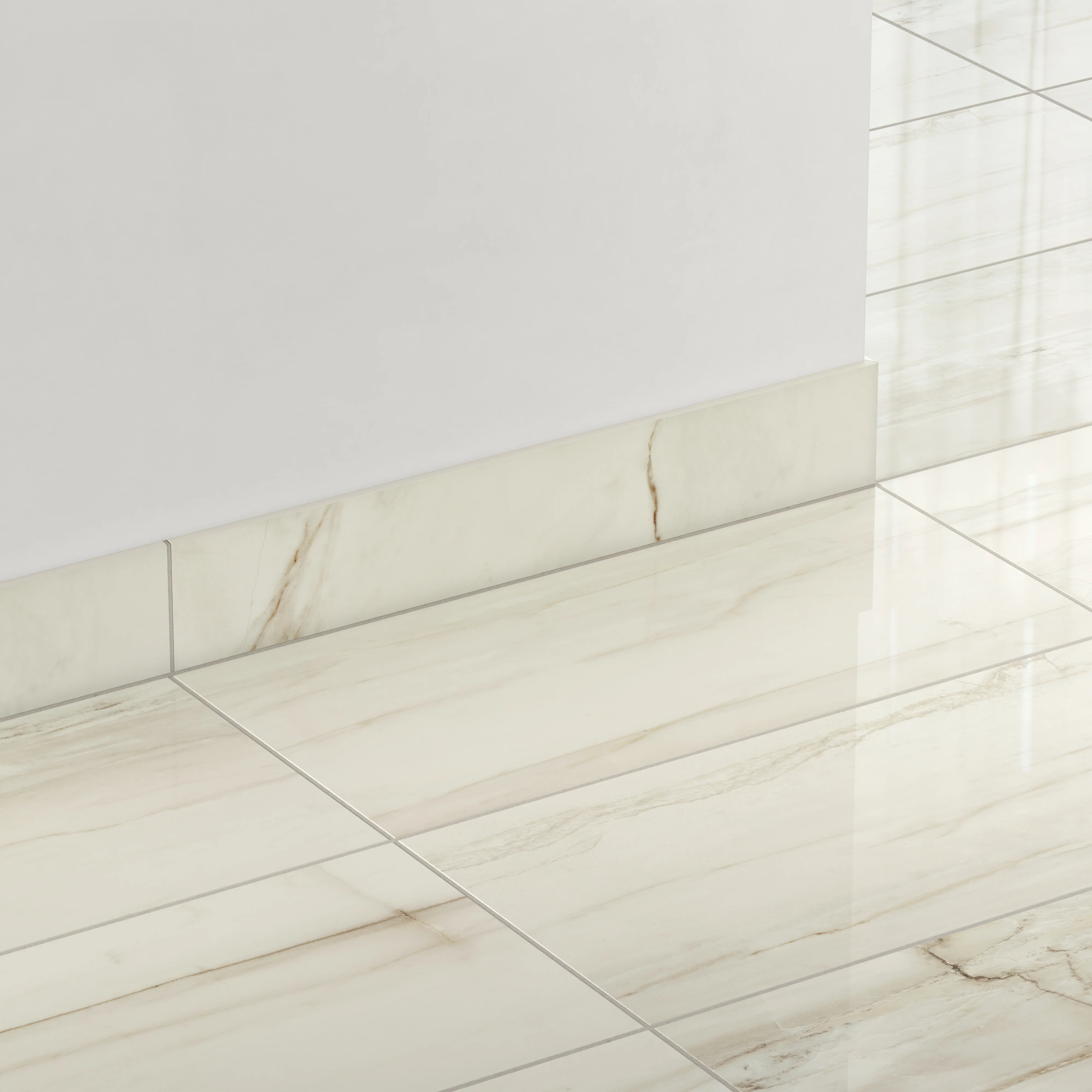 Kendrick 4 x 24 Polished Porcelain Bullnose Tile in Sand - Image 3