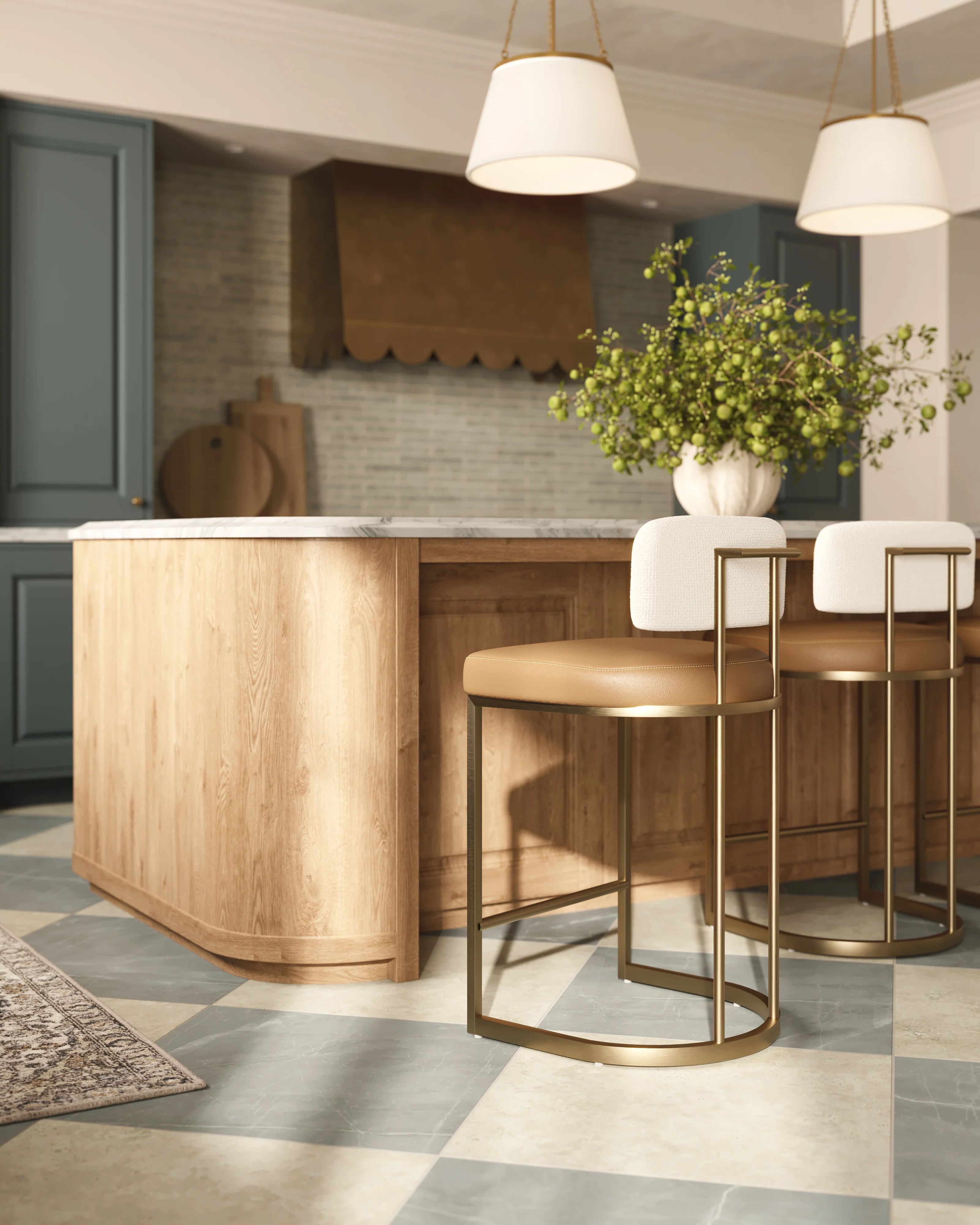 Kenzie Counter Stool in Napa Cognac - Image 2