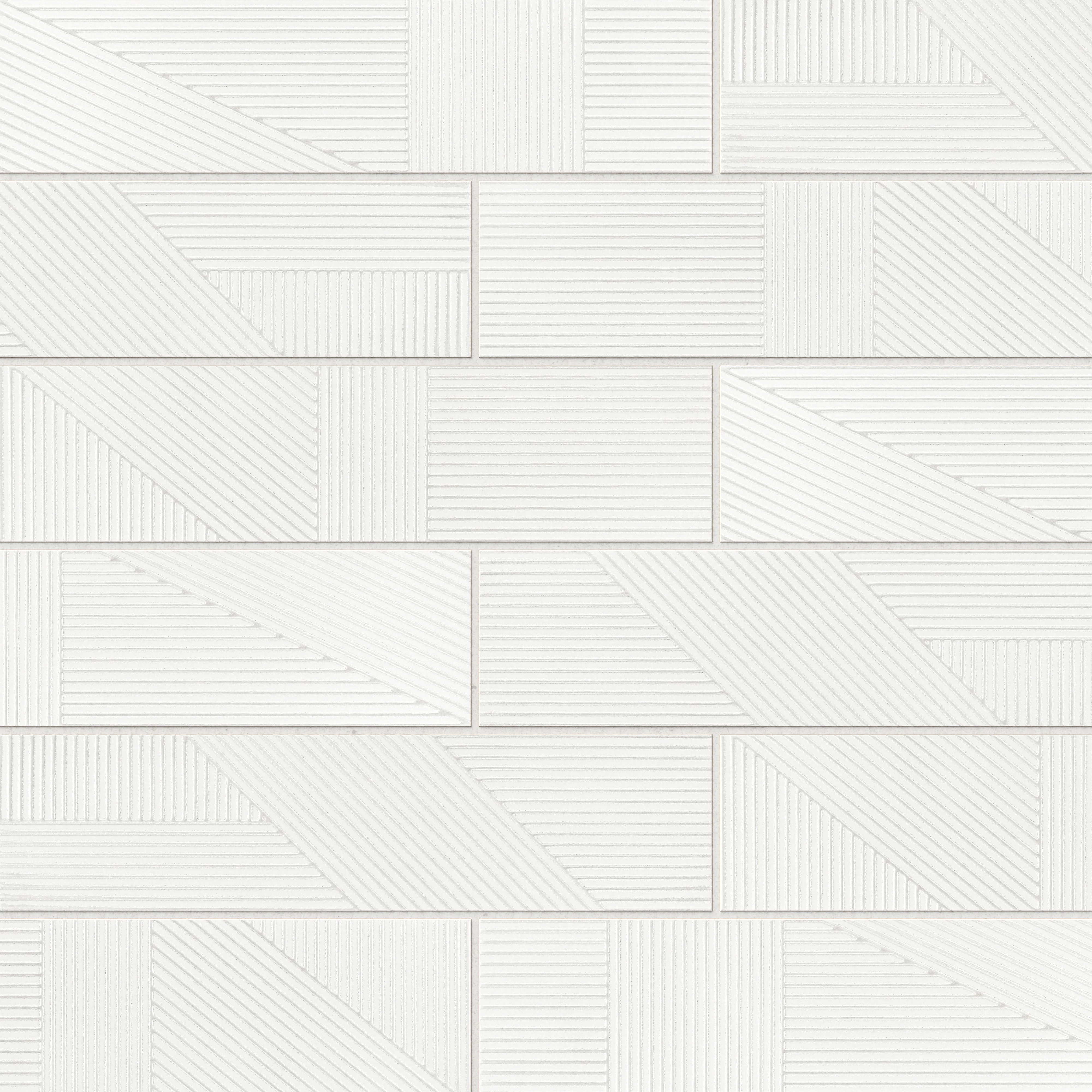 Kinsley 4 x 16 Glossy Ceramic Tile in Branco Deco - Image 6