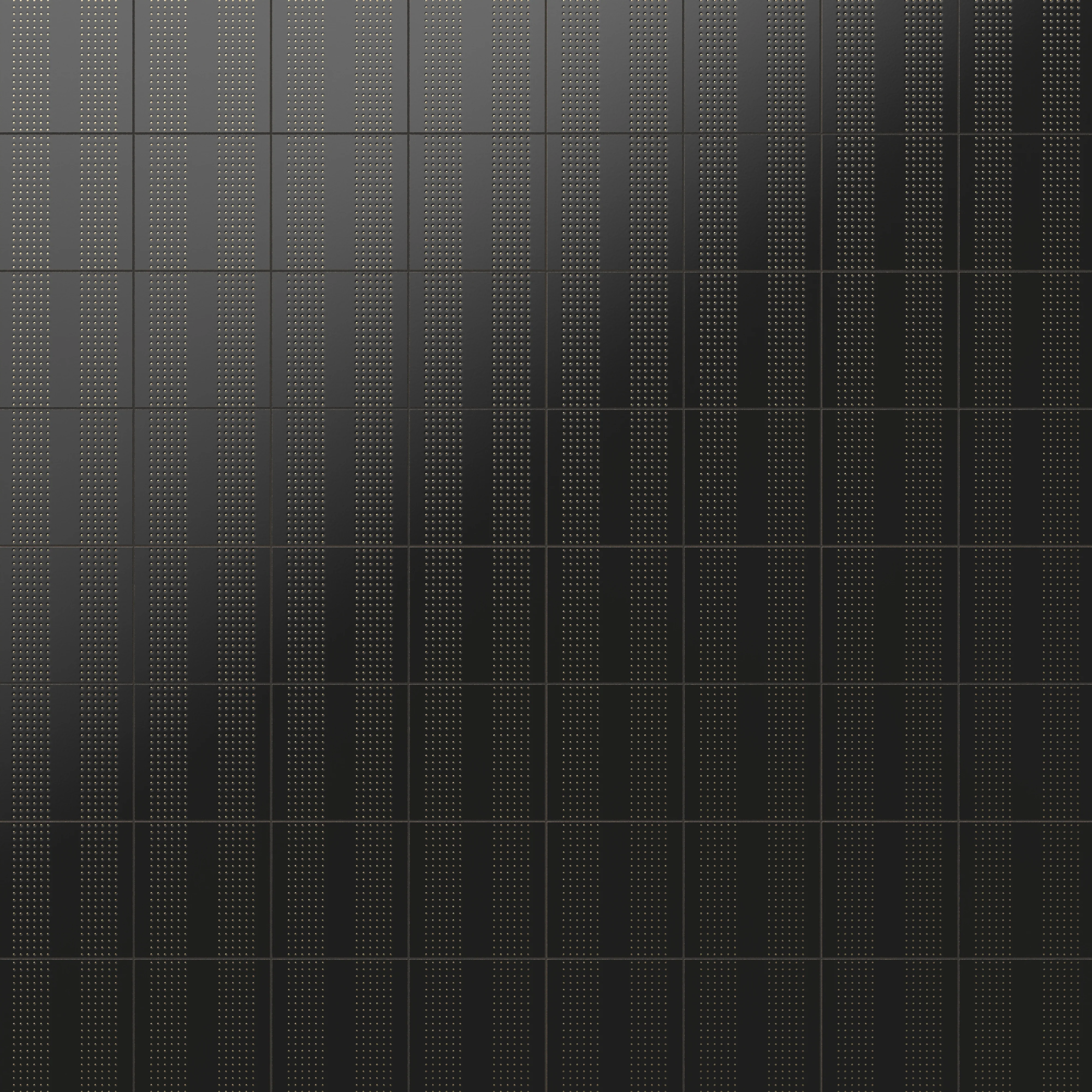 Kira 12 x 12 Satin Ceramic Tile in Striped Dots Black - Image 6