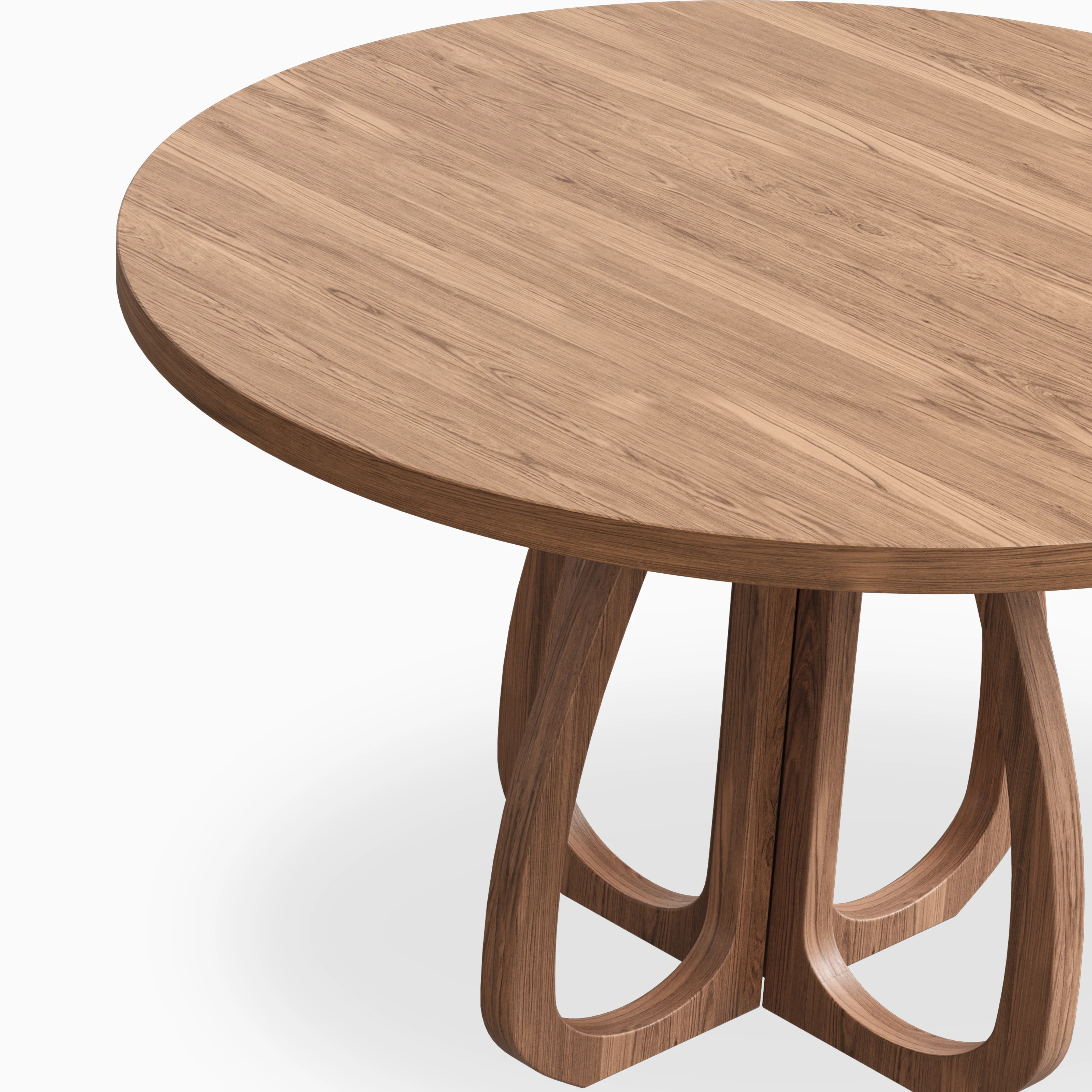 Laurent Walnut Round Dining Table in Matte, 48" - Image 3