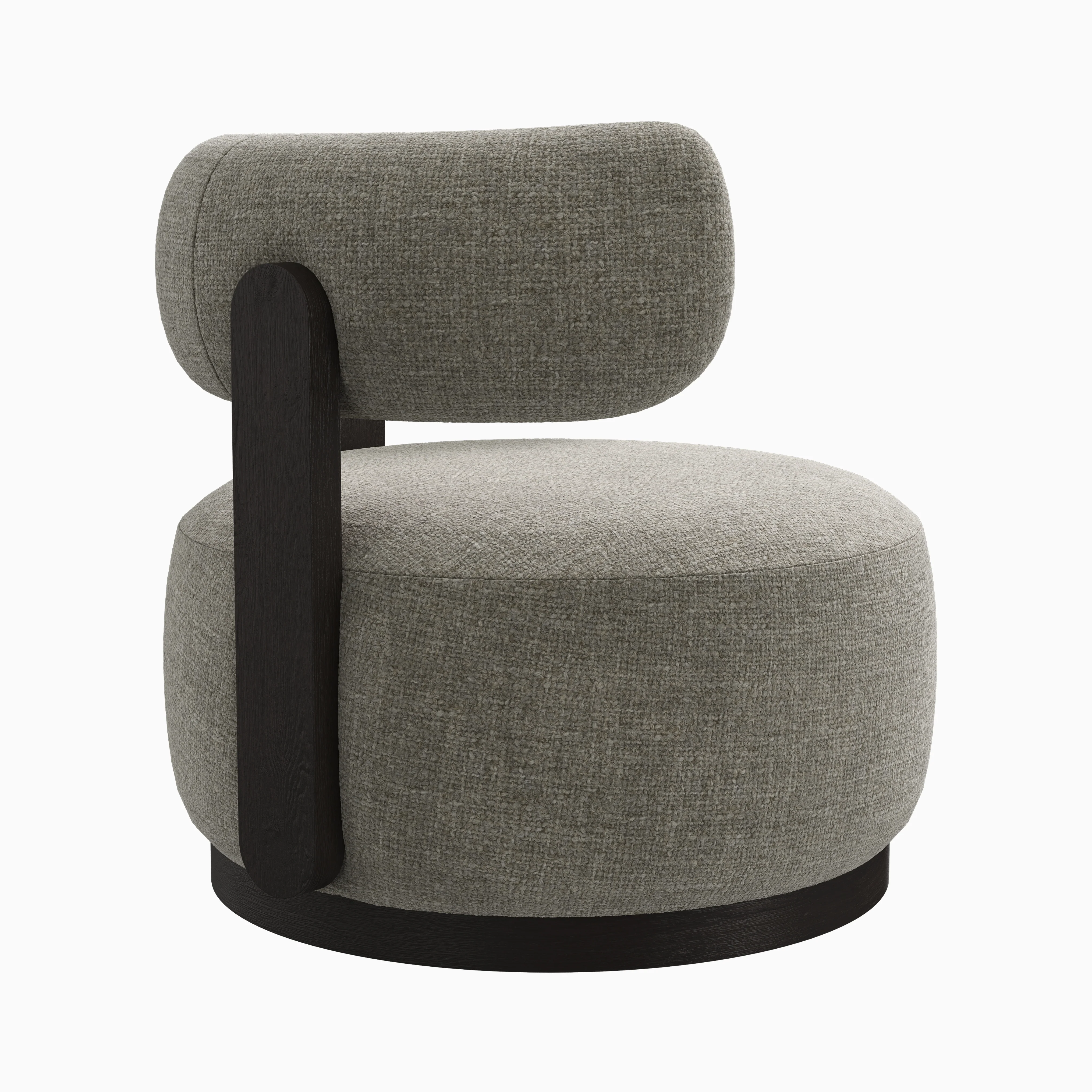 Leandro Swivel Chair in Mocha/Bone - Image 3