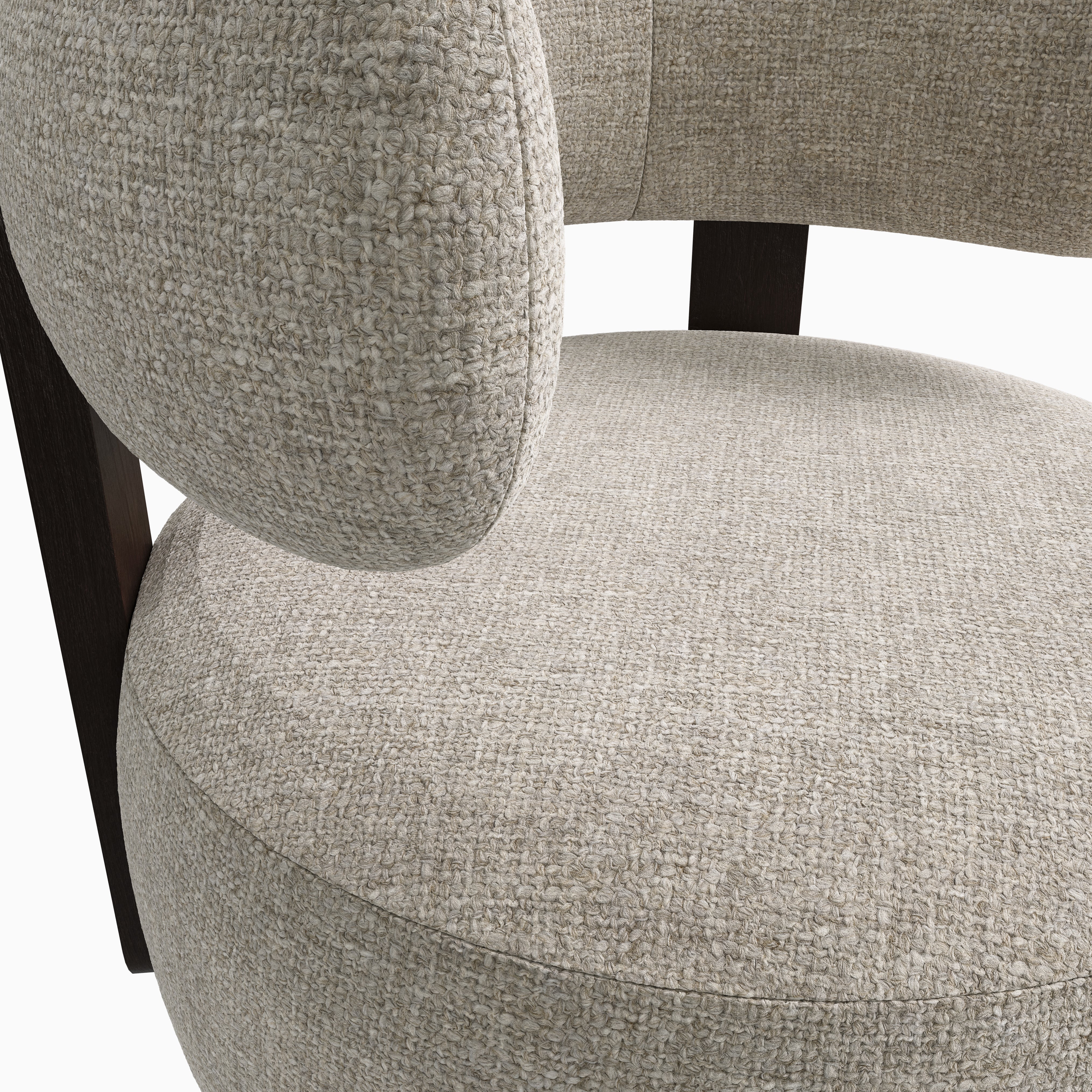 Leandro Swivel Chair in Mocha/Bone - Image 5