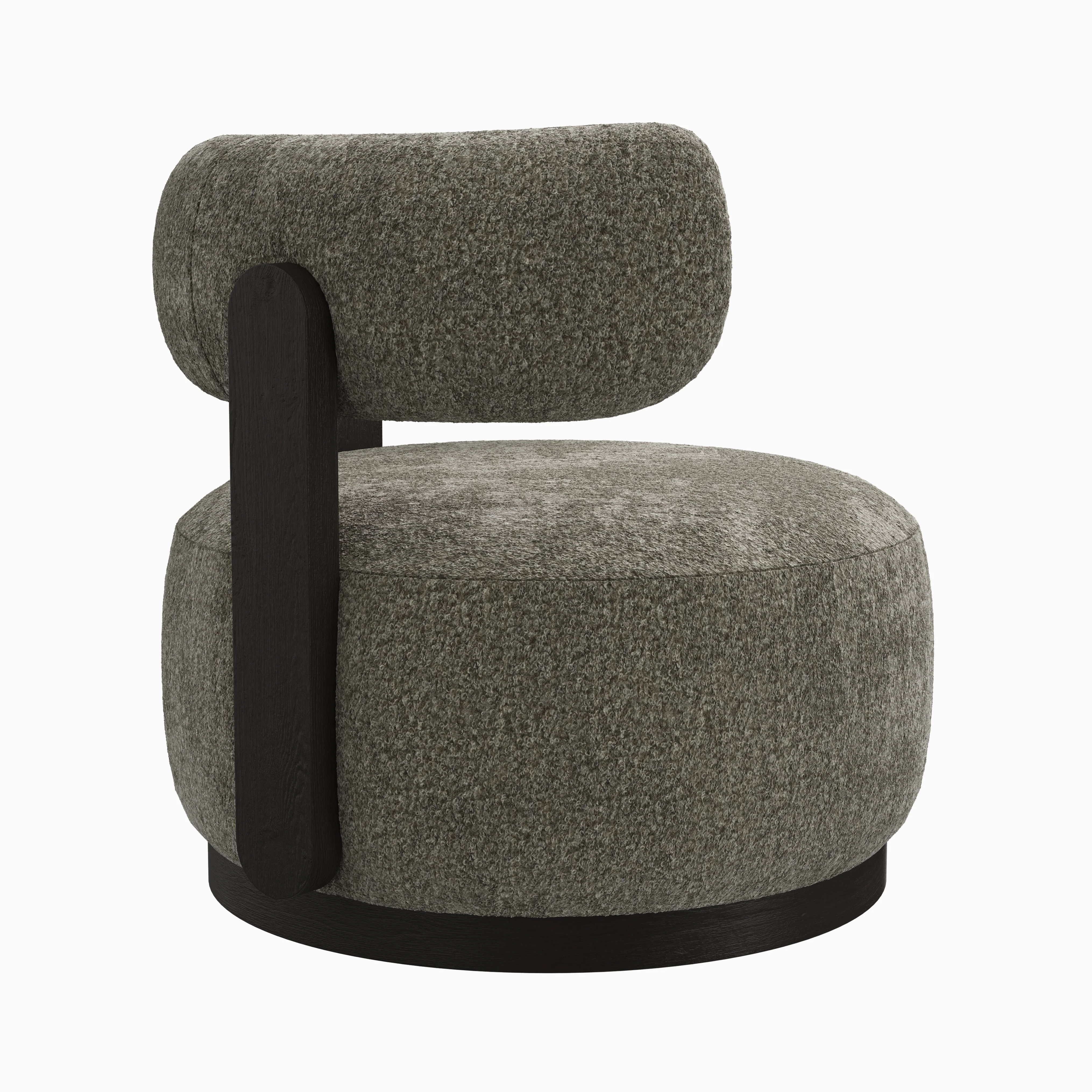 Leandro Swivel Chair in Mocha/Mushroom - Image 3