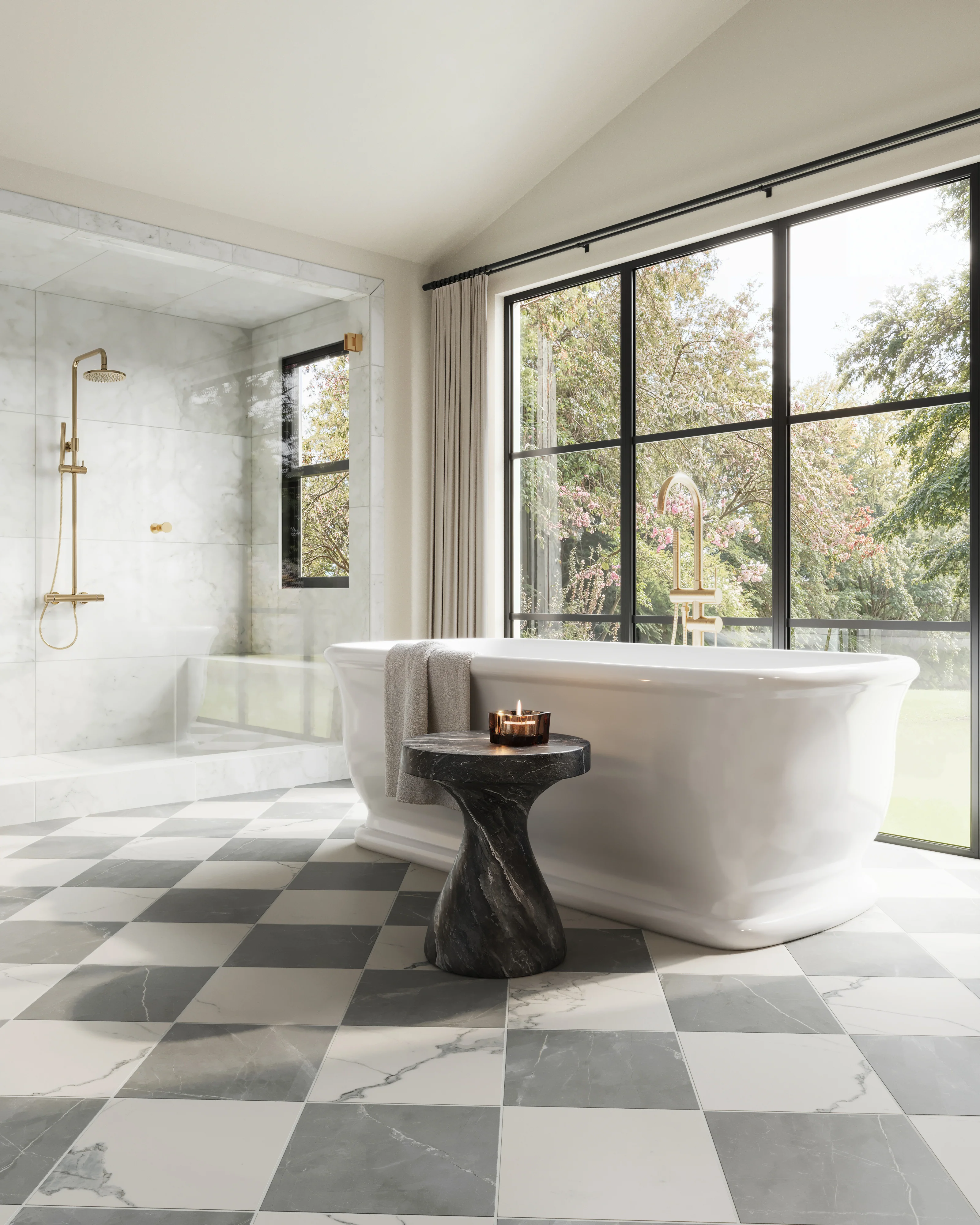 Aniston 3 x 12 Matte Porcelain Bullnose Tile in Carrara Bianco - Image 5