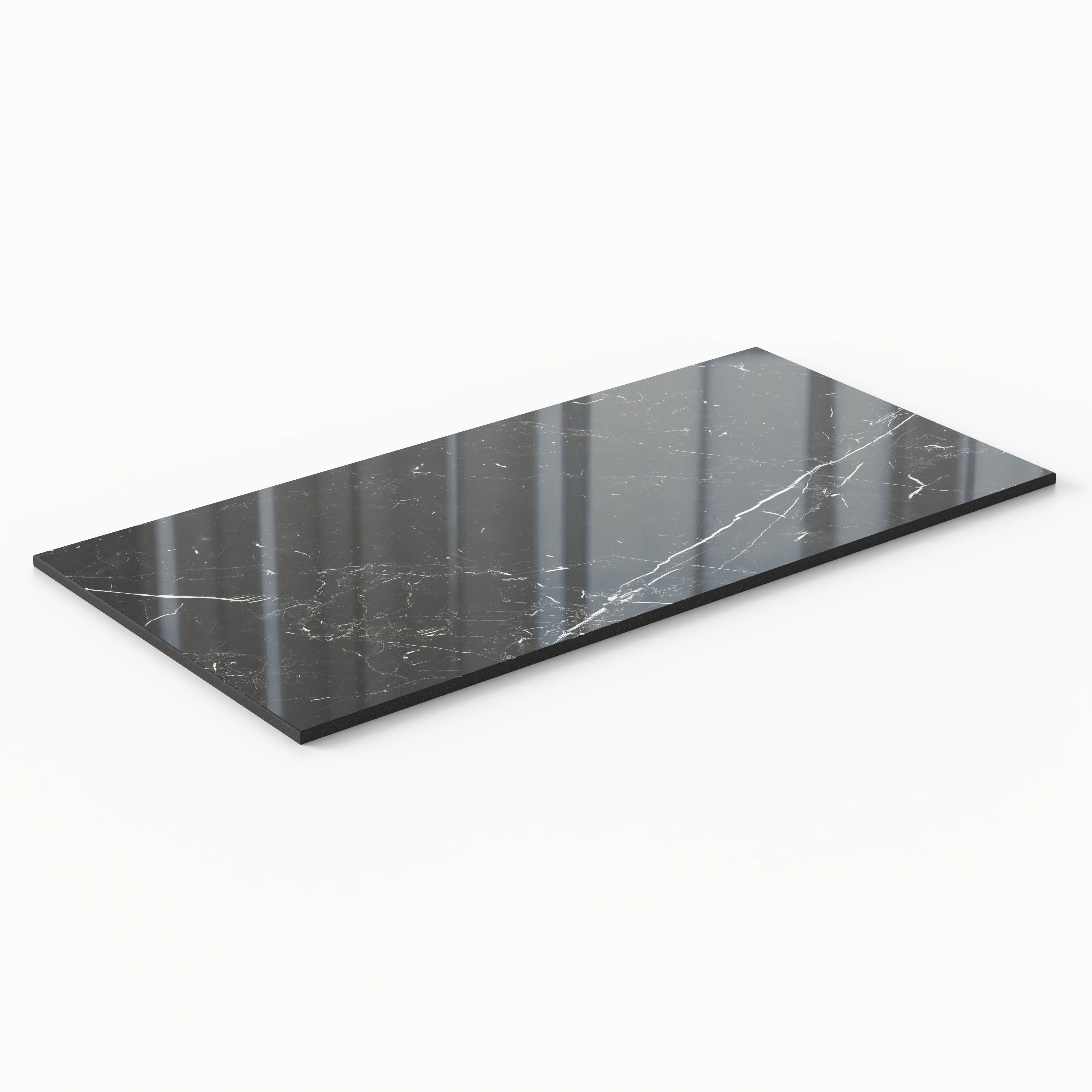 Leona 12 x 24 Polished Porcelain Tile in Nero Marquina - Image 3