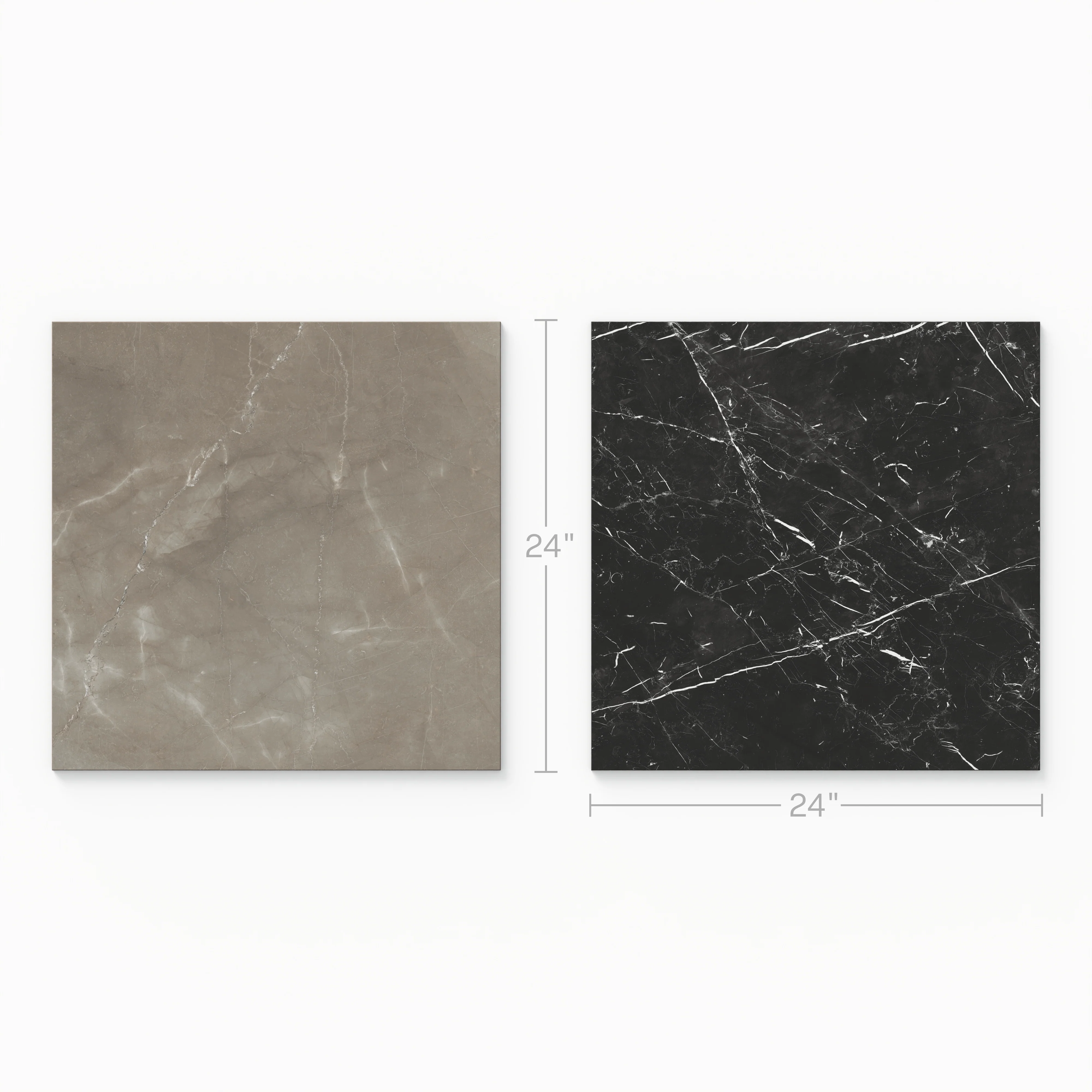 Leona 24 x 24 Checkerboard Matte Porcelain Tile in Amani Bronze and Nero Marquina - Image 3