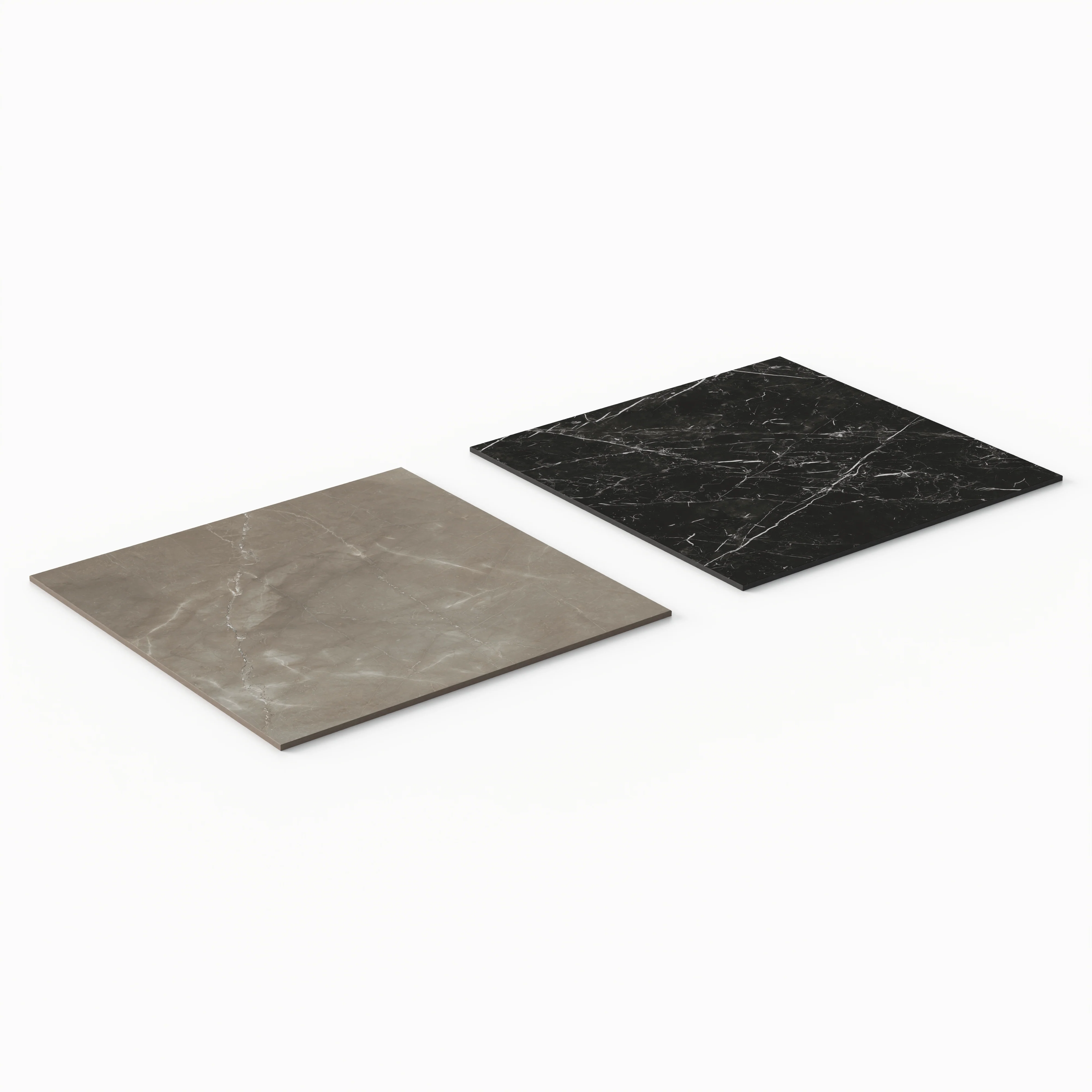 Leona 24 x 24 Checkerboard Matte Porcelain Tile in Amani Bronze and Nero Marquina - Image 4