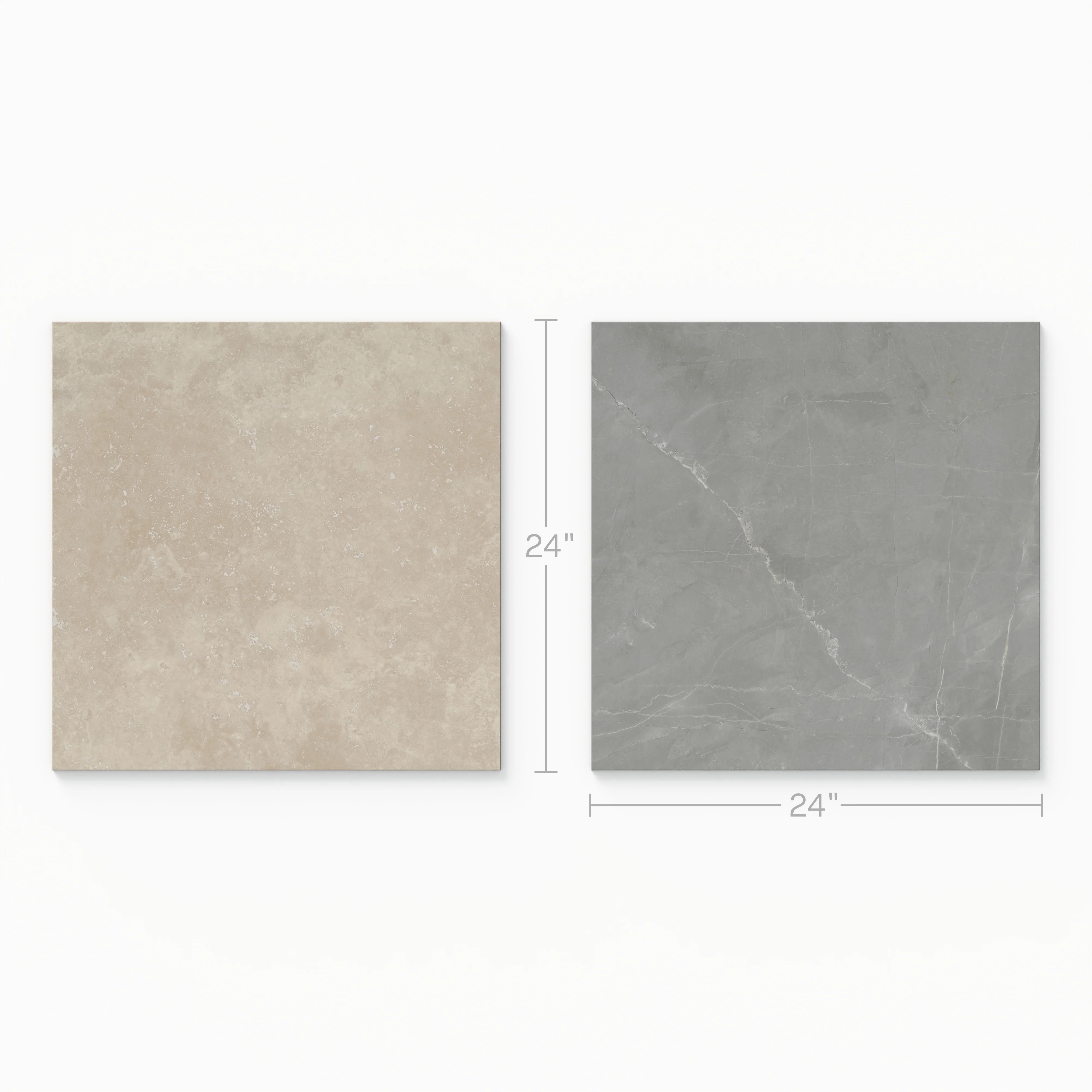 Leona 24 x 24 Checkerboard Matte Porcelain Tile in Amani Grey and Marfil - Image 3