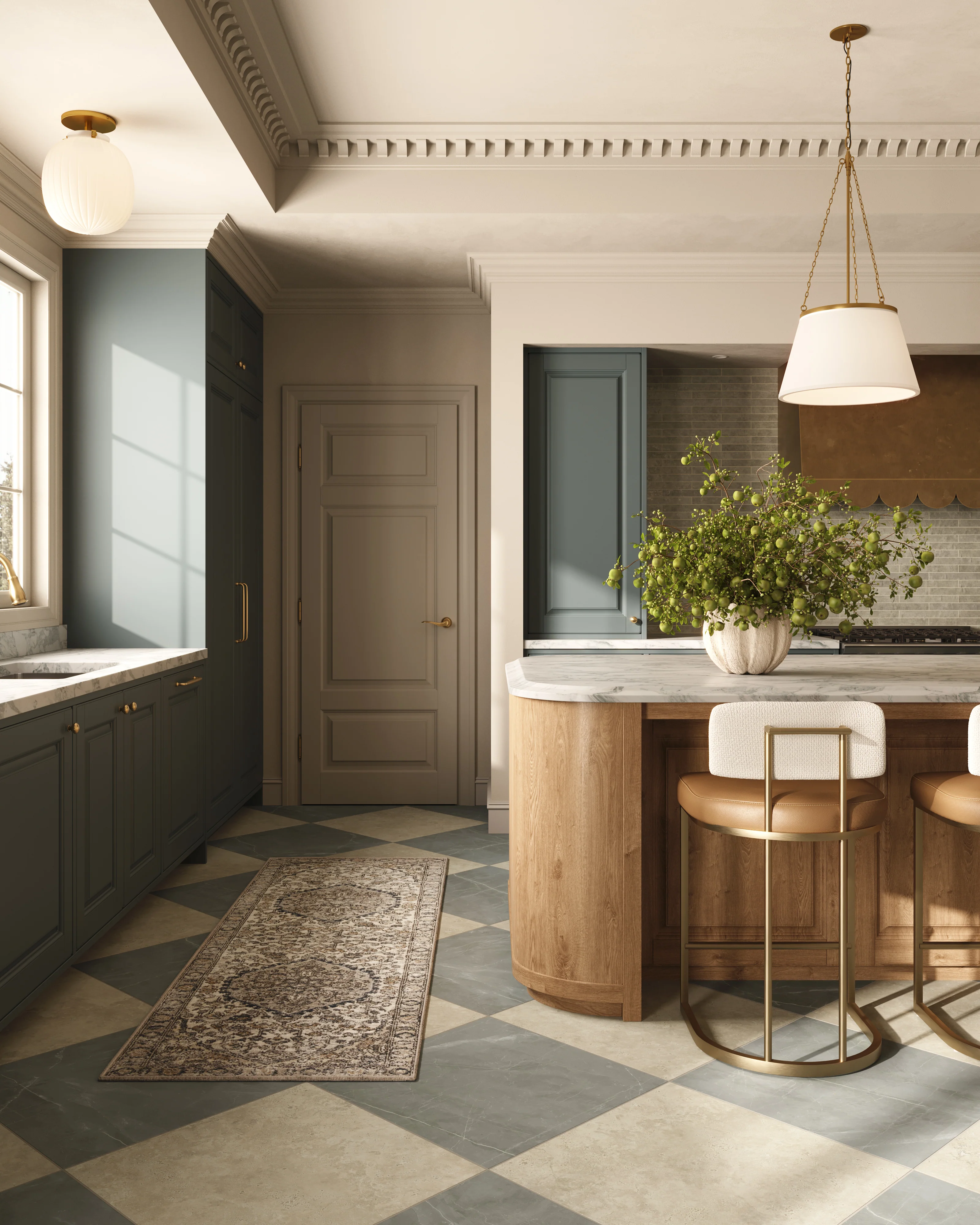 Leona 24 x 24 Checkerboard Matte Porcelain Tile in Amani Grey and Marfil - Image 7