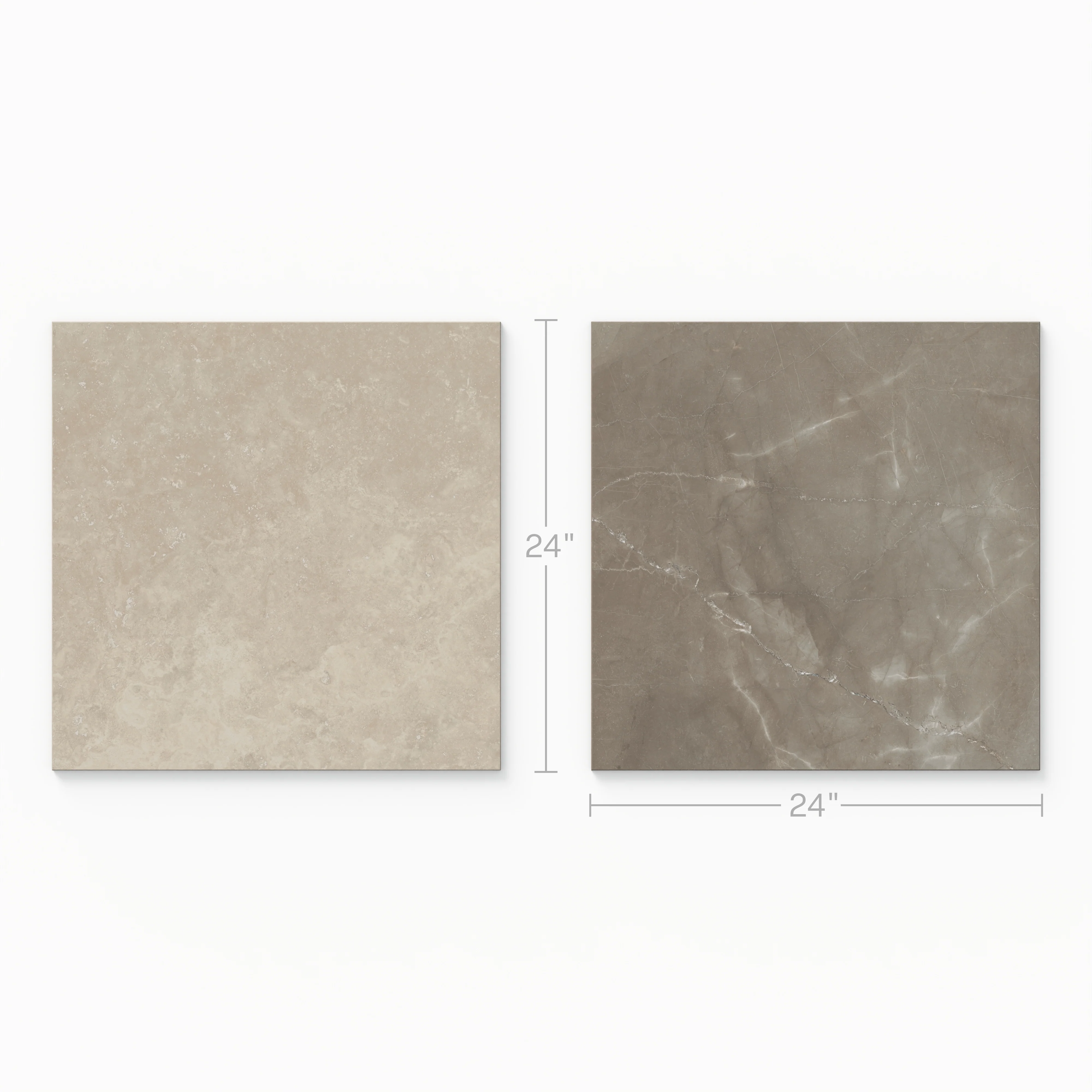 Leona 24 x 24 Checkerboard Matte Porcelain Tile in Marfil and Amani Bronze - Image 3
