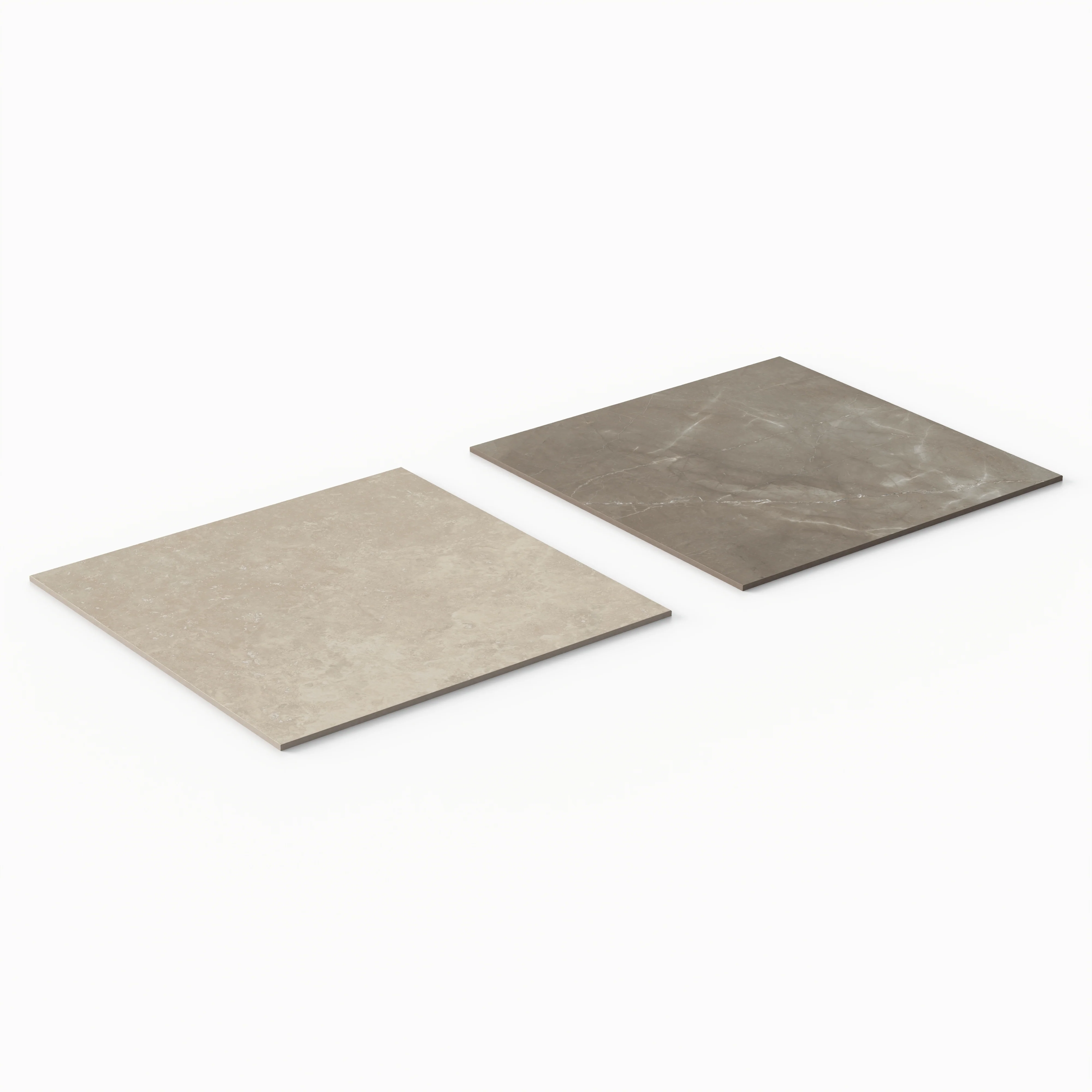 Leona 24 x 24 Checkerboard Matte Porcelain Tile in Marfil and Amani Bronze - Image 4