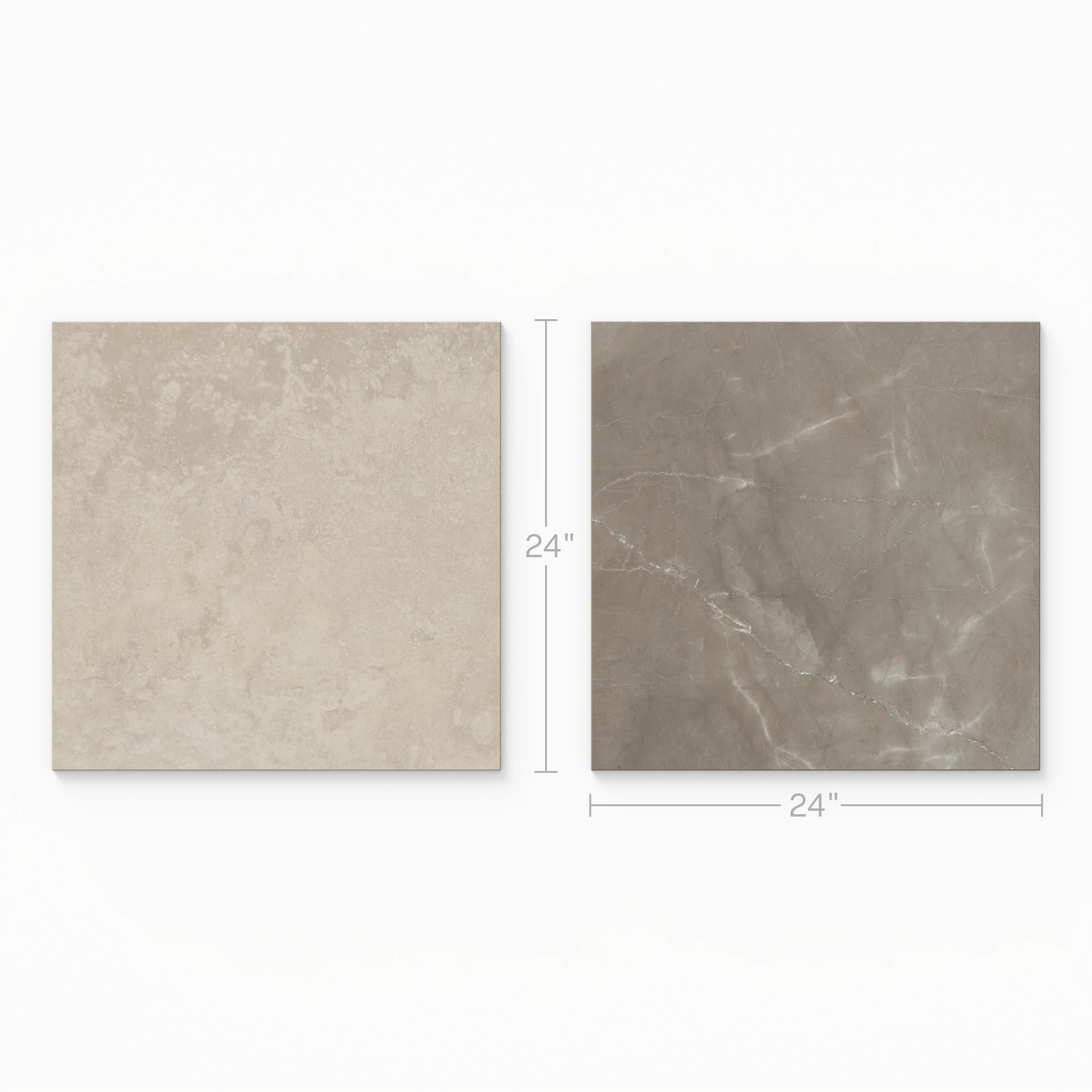Leona 24 x 24 Checkerboard Polished Porcelain Tile in Marfil and Amani Bronze - Image 3