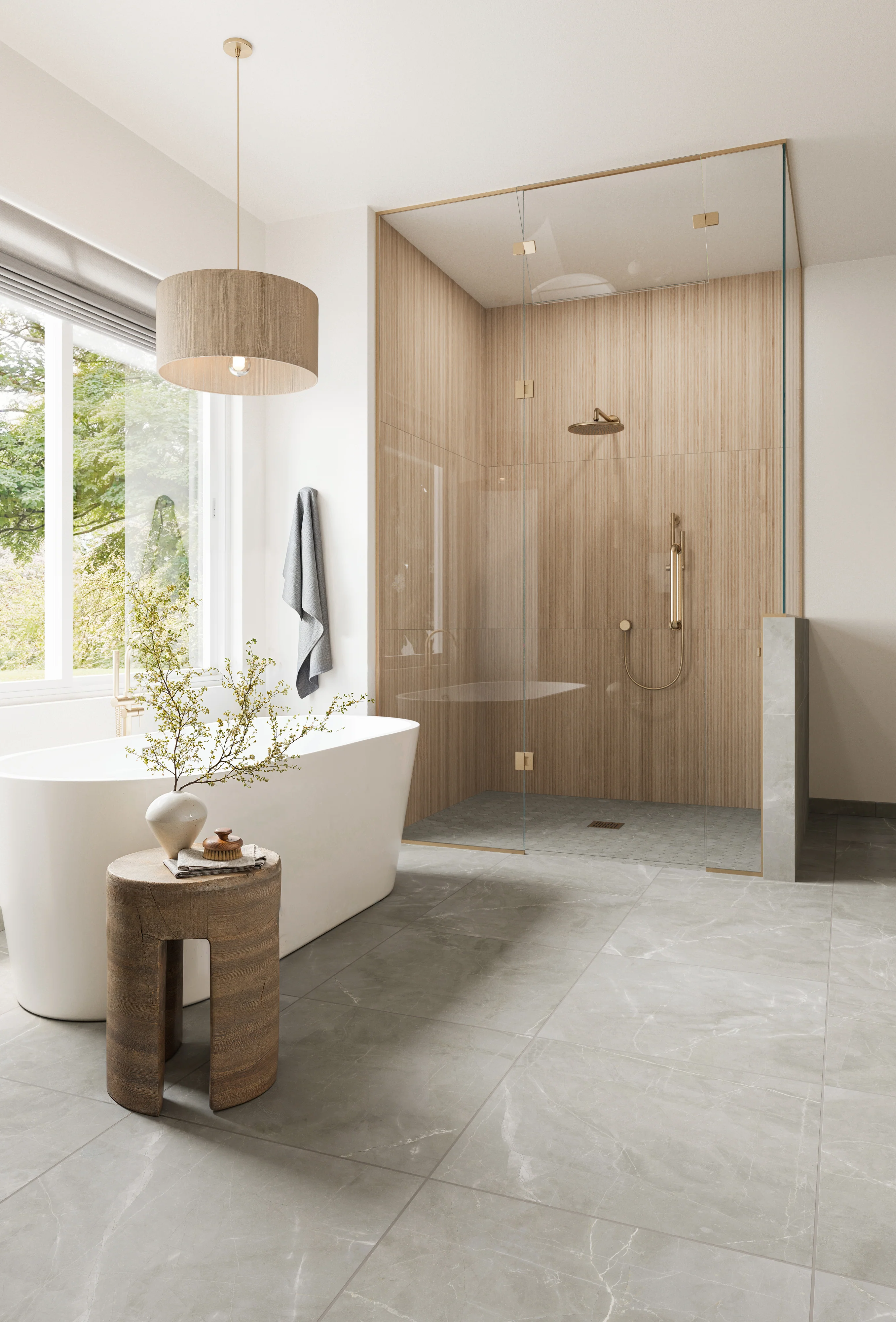 Leona 24 x 24 Matte Porcelain Tile in Amani Grey - Image 2