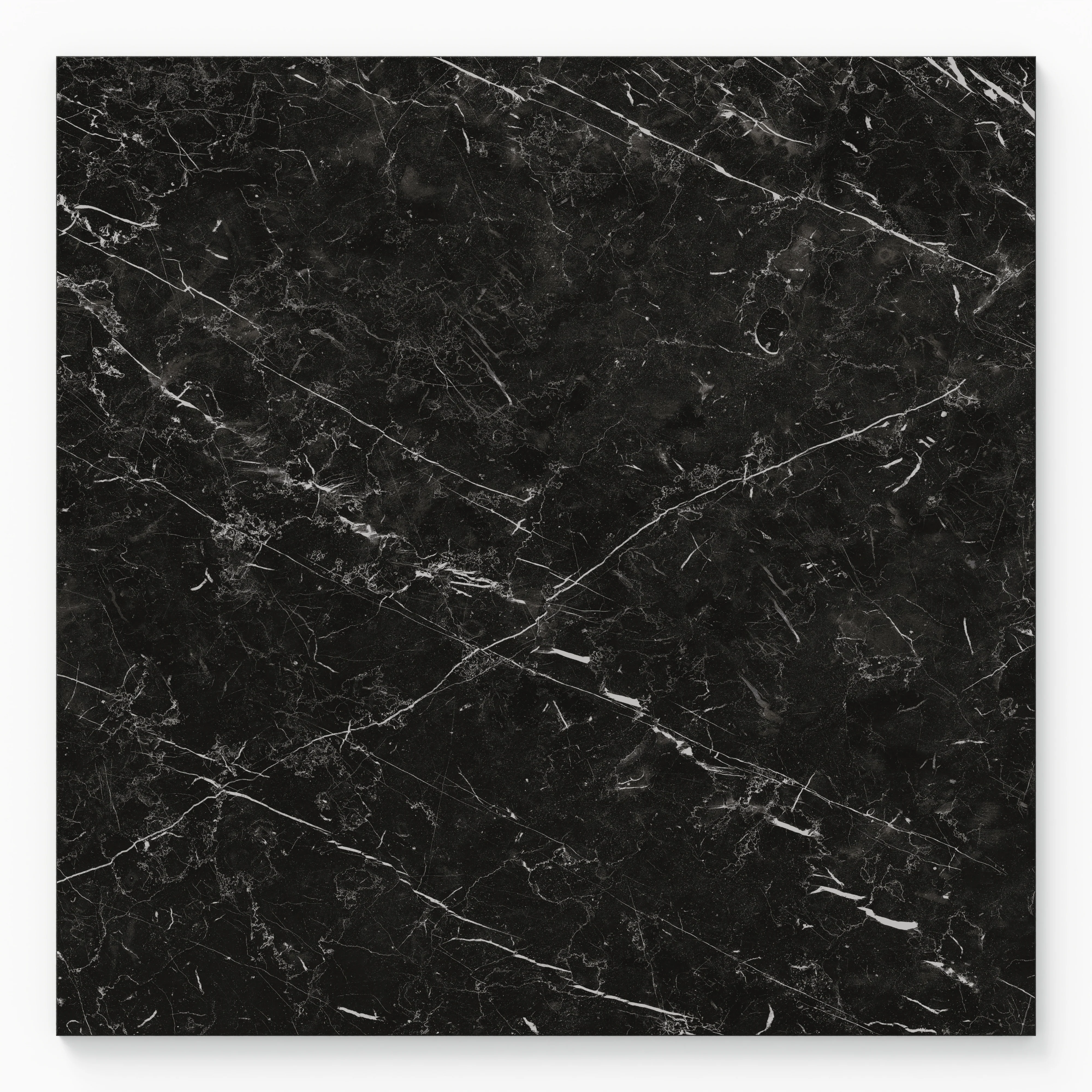 Leona 24 x 24 Matte Porcelain Tile in Nero Marquina - Image 3