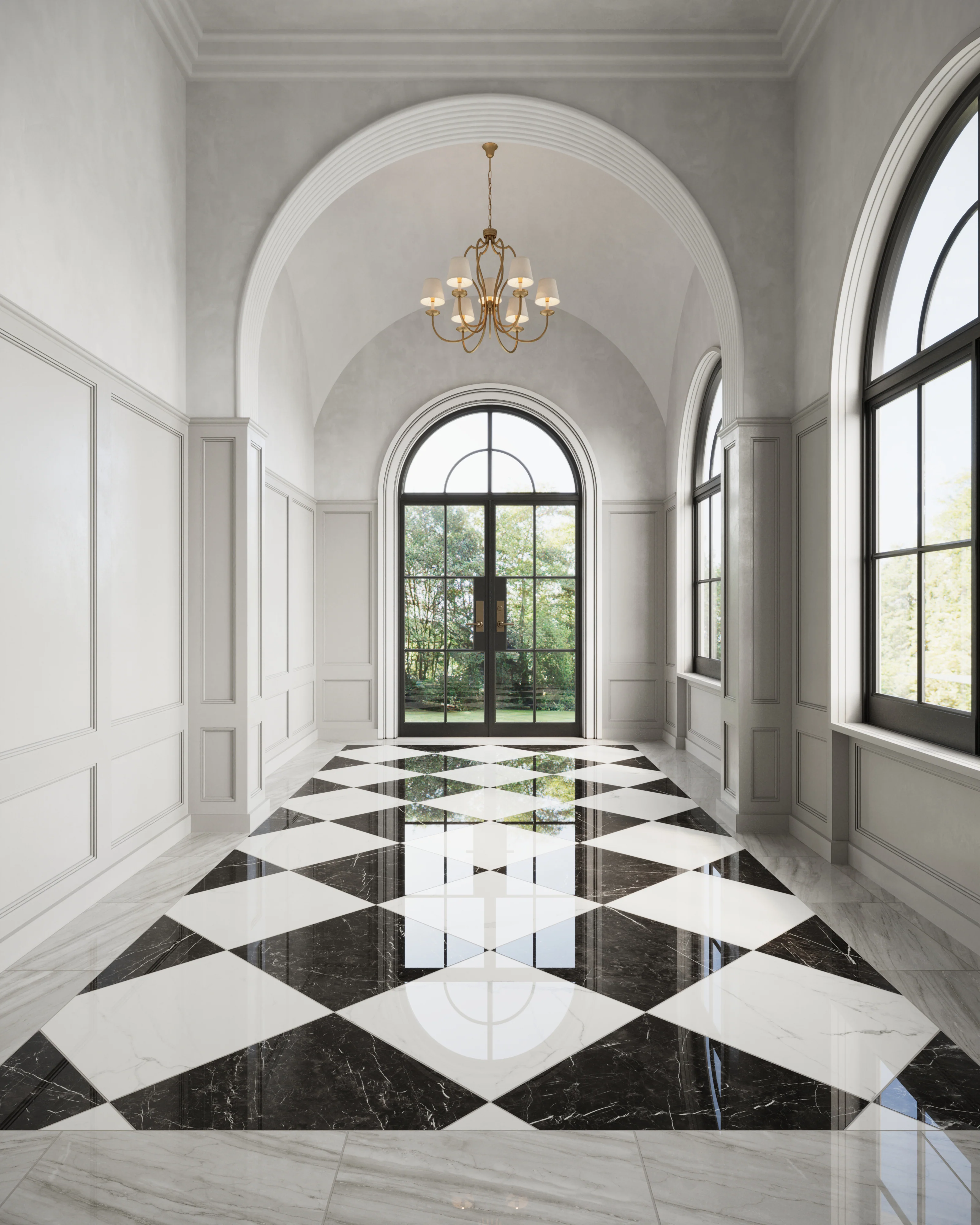 Leona 24 x 24 Polished Porcelain Tile in Nero Marquina - Image 2