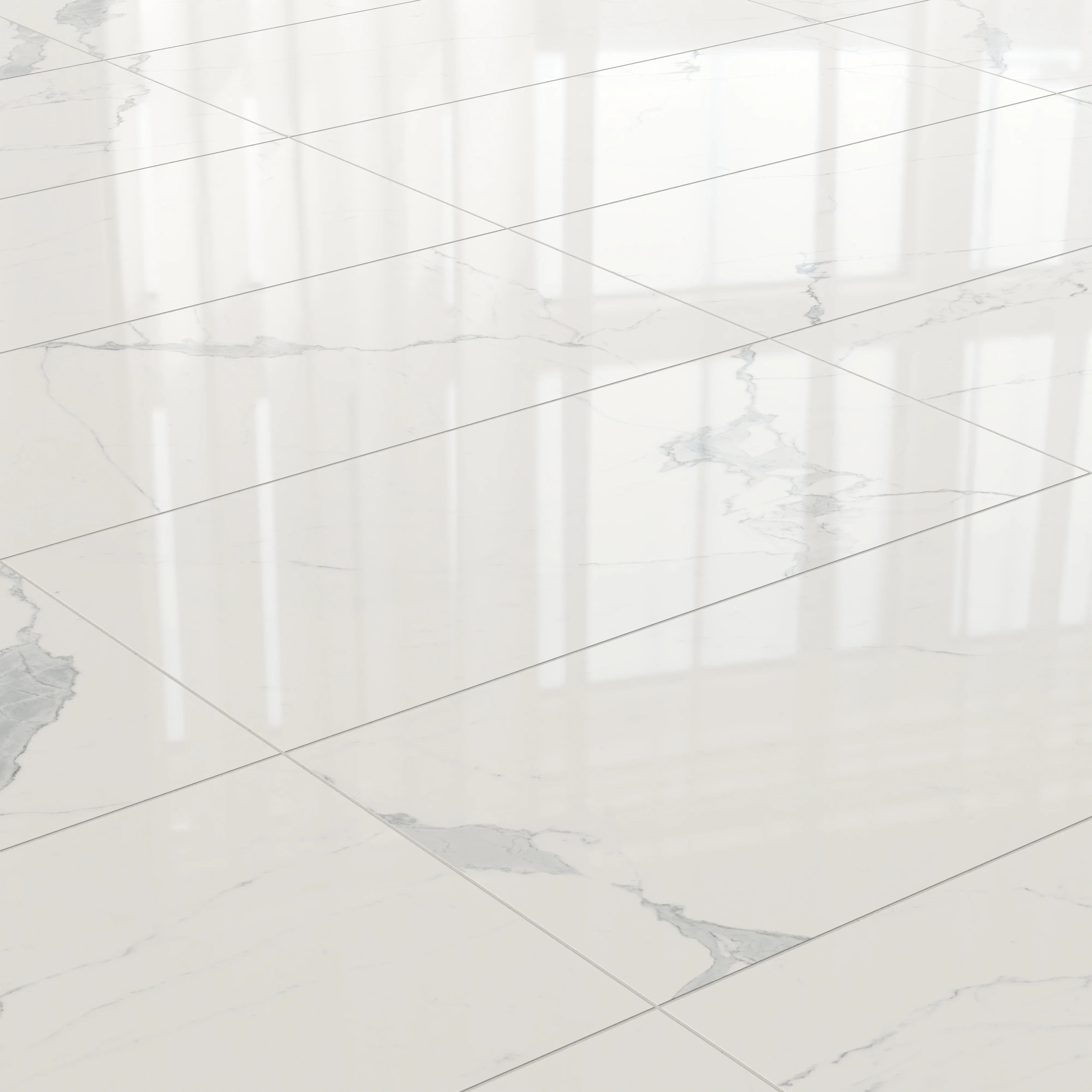 Leona 24 x 48 Polished Porcelain Tile in Calacatta - Image 5