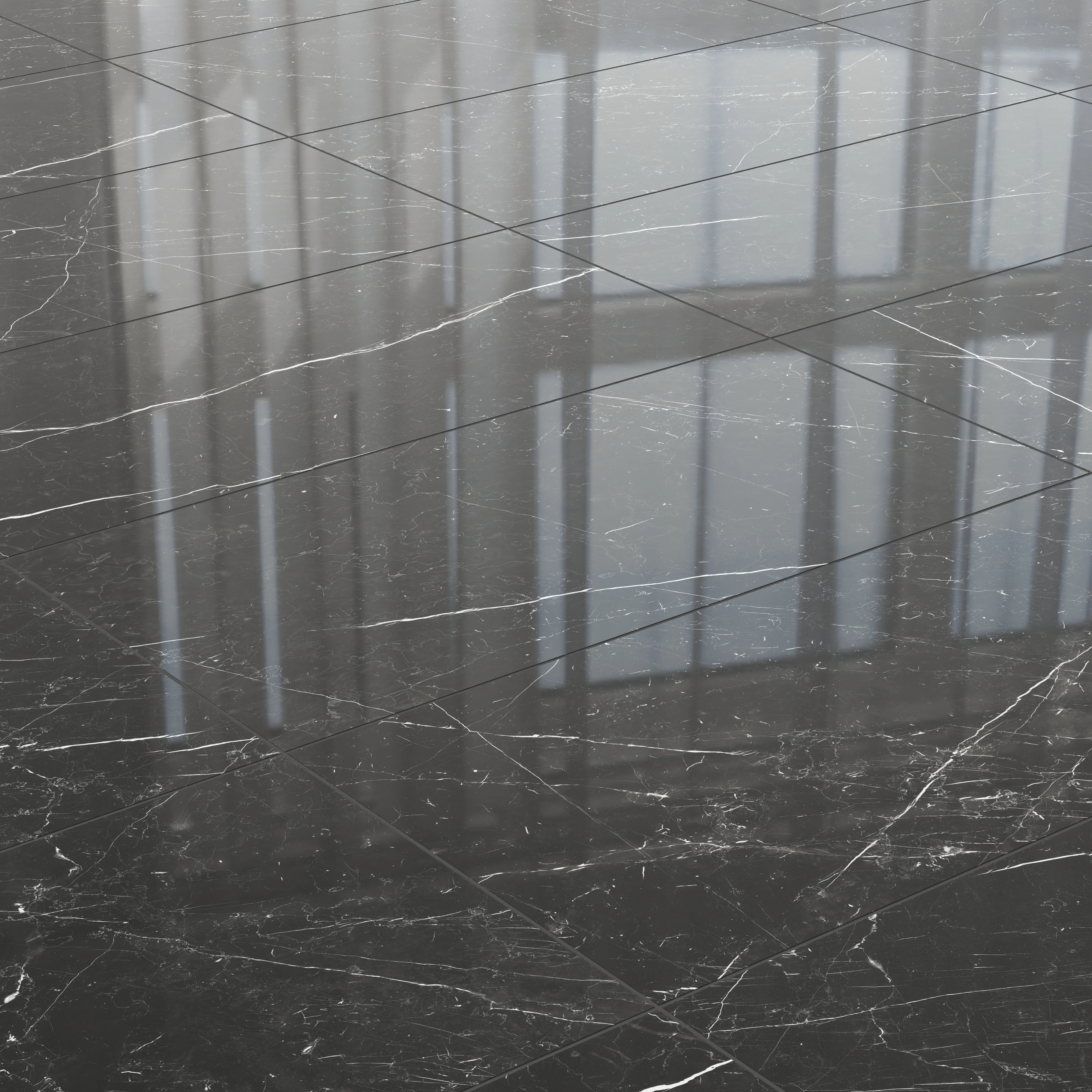 Leona 24 x 48 Polished Porcelain Tile in Nero Marquina - Image 4