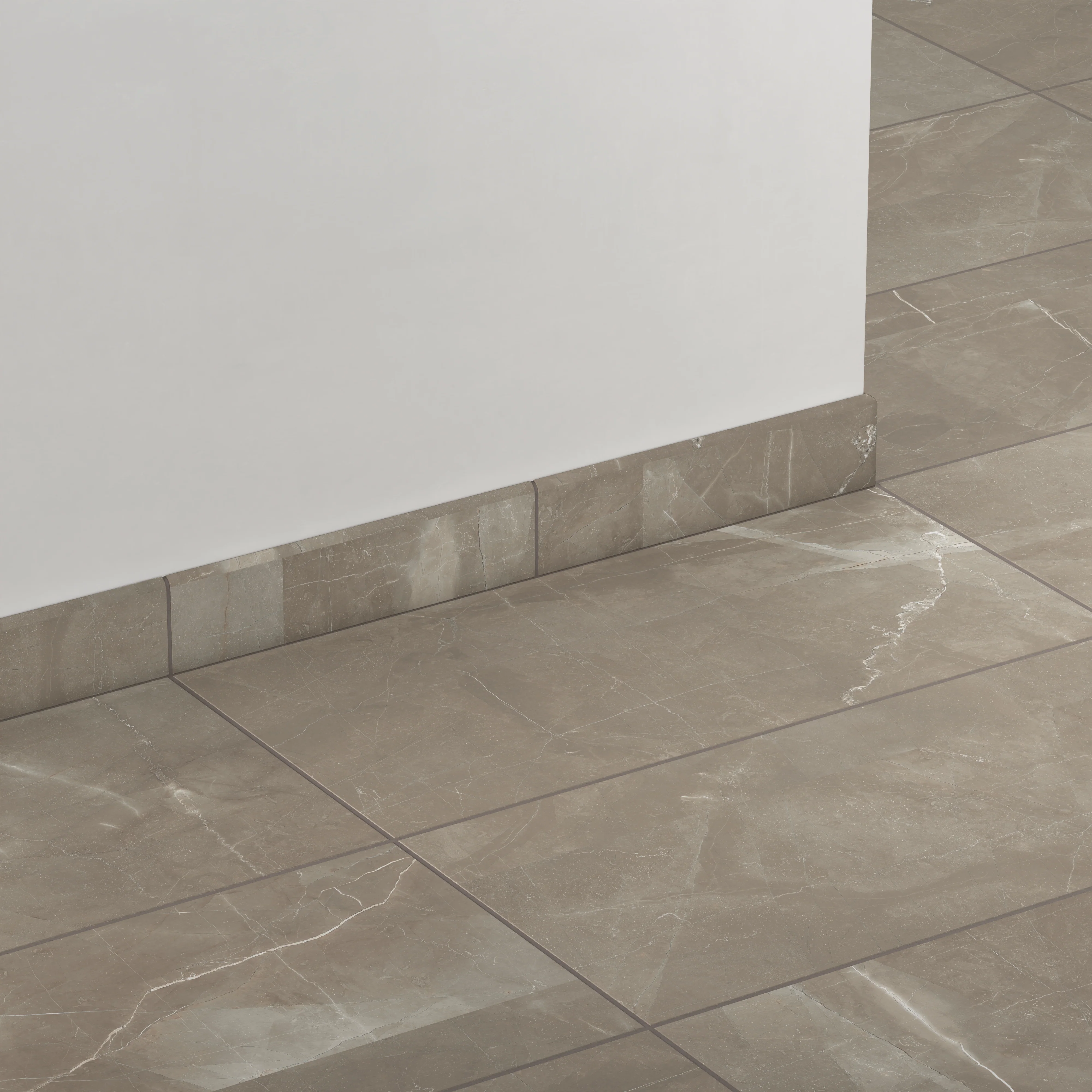 Leona 3 x 12 Matte Porcelain Bullnose Tile in Amani Bronze - Image 3