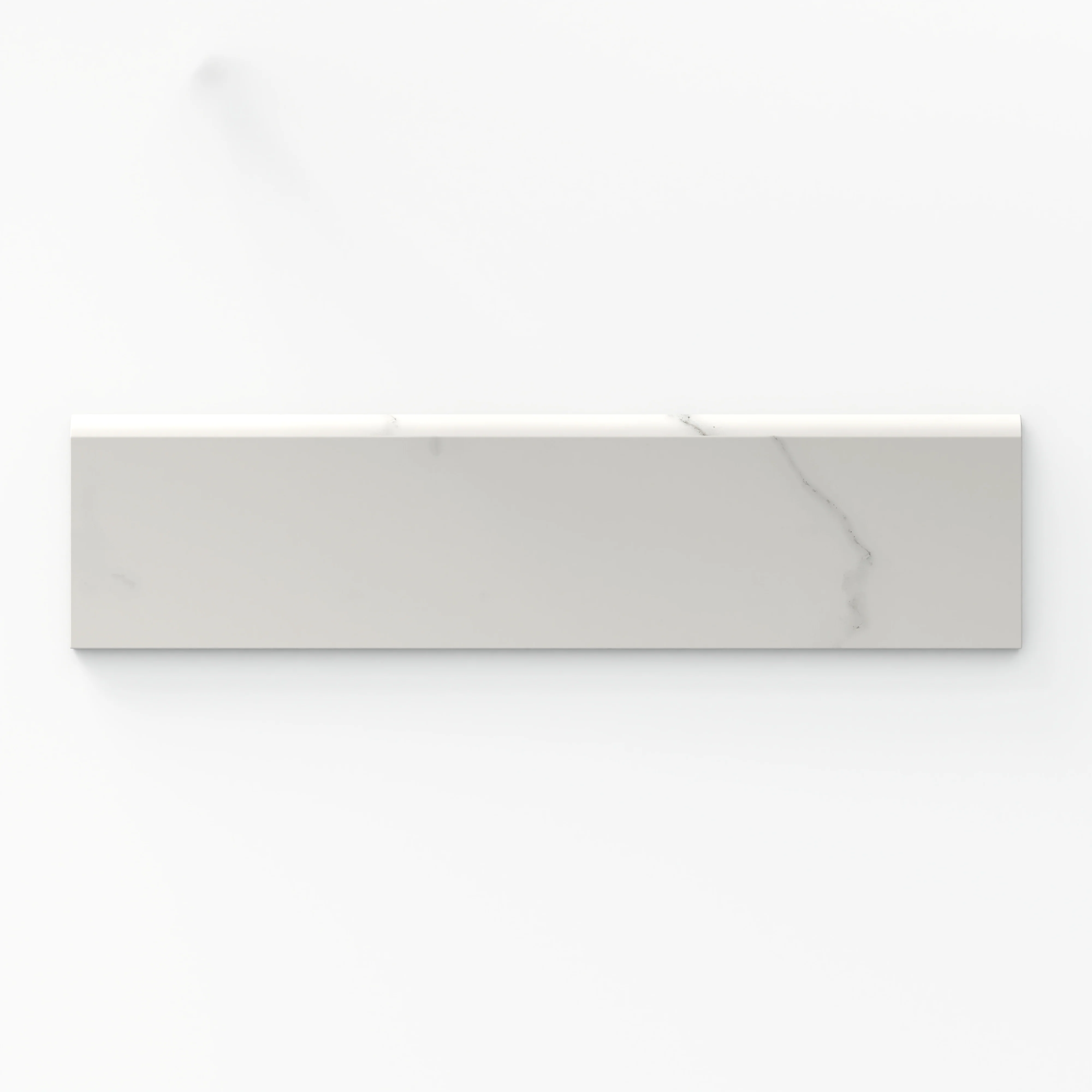 Leona 3 x 12 Matte Porcelain Bullnose Tile in Calacatta