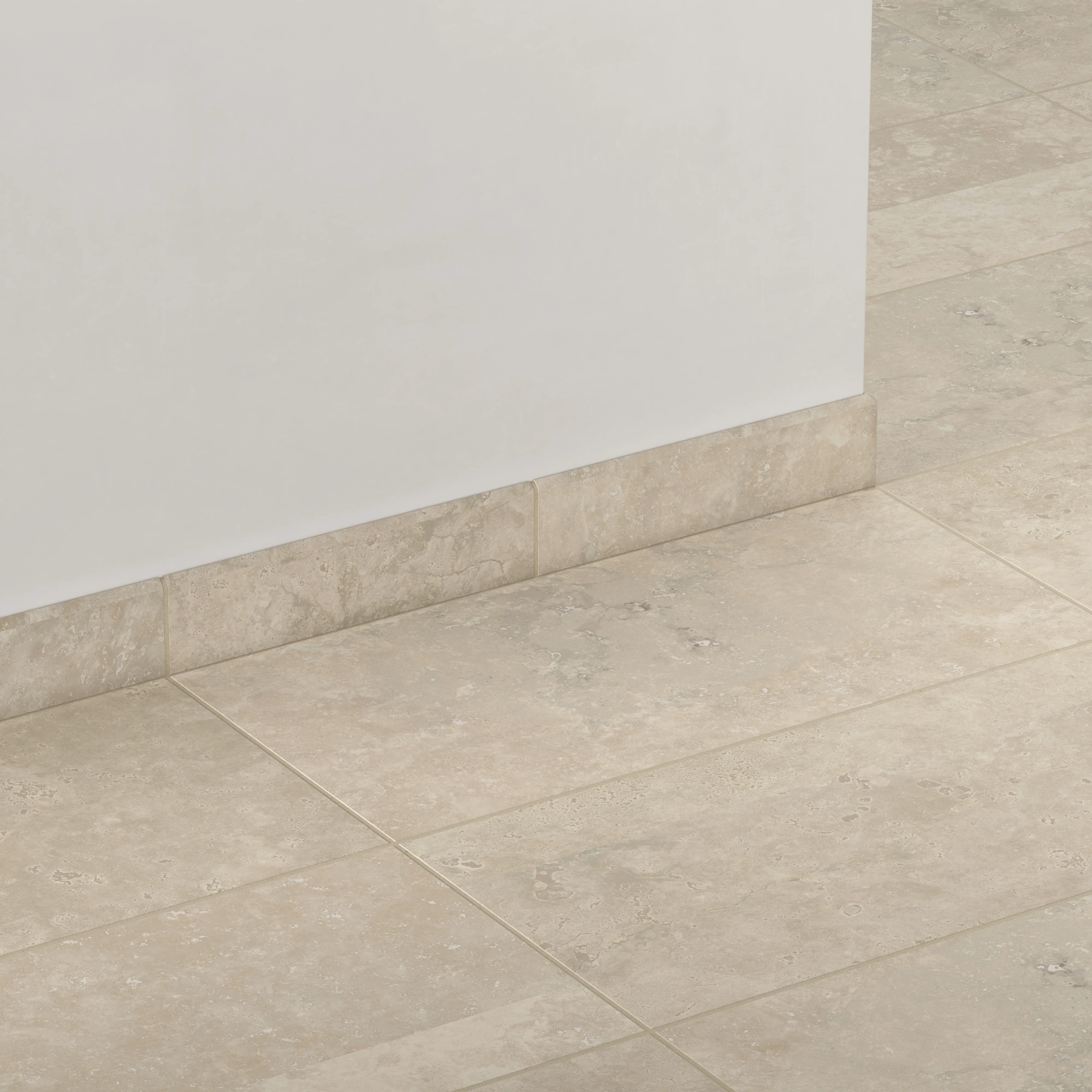 Leona 3 x 12 Matte Porcelain Bullnose Tile in Marfil - Image 3