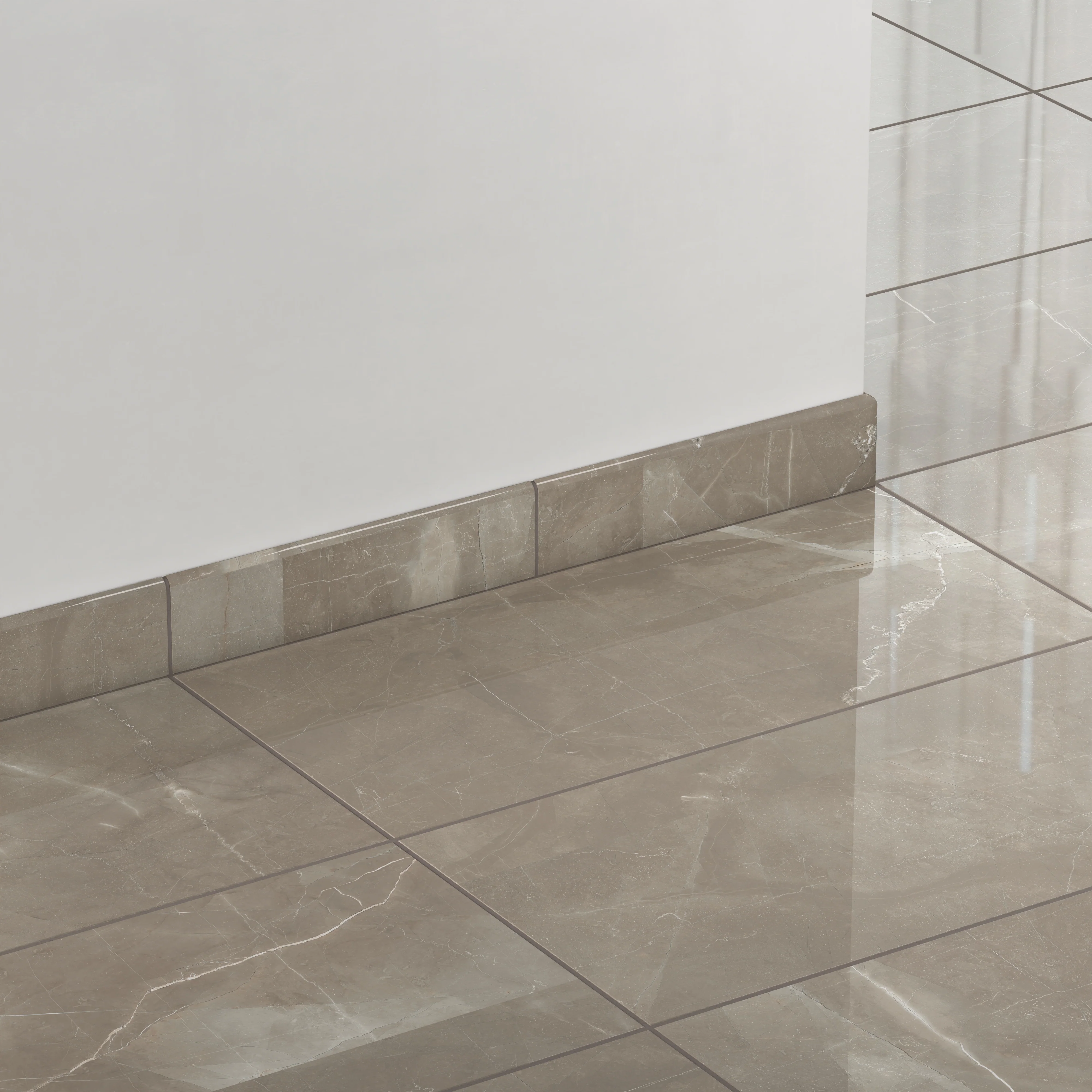 Leona 3 x 12 Polished Porcelain Bullnose Tile in Amani Bronze - Image 3