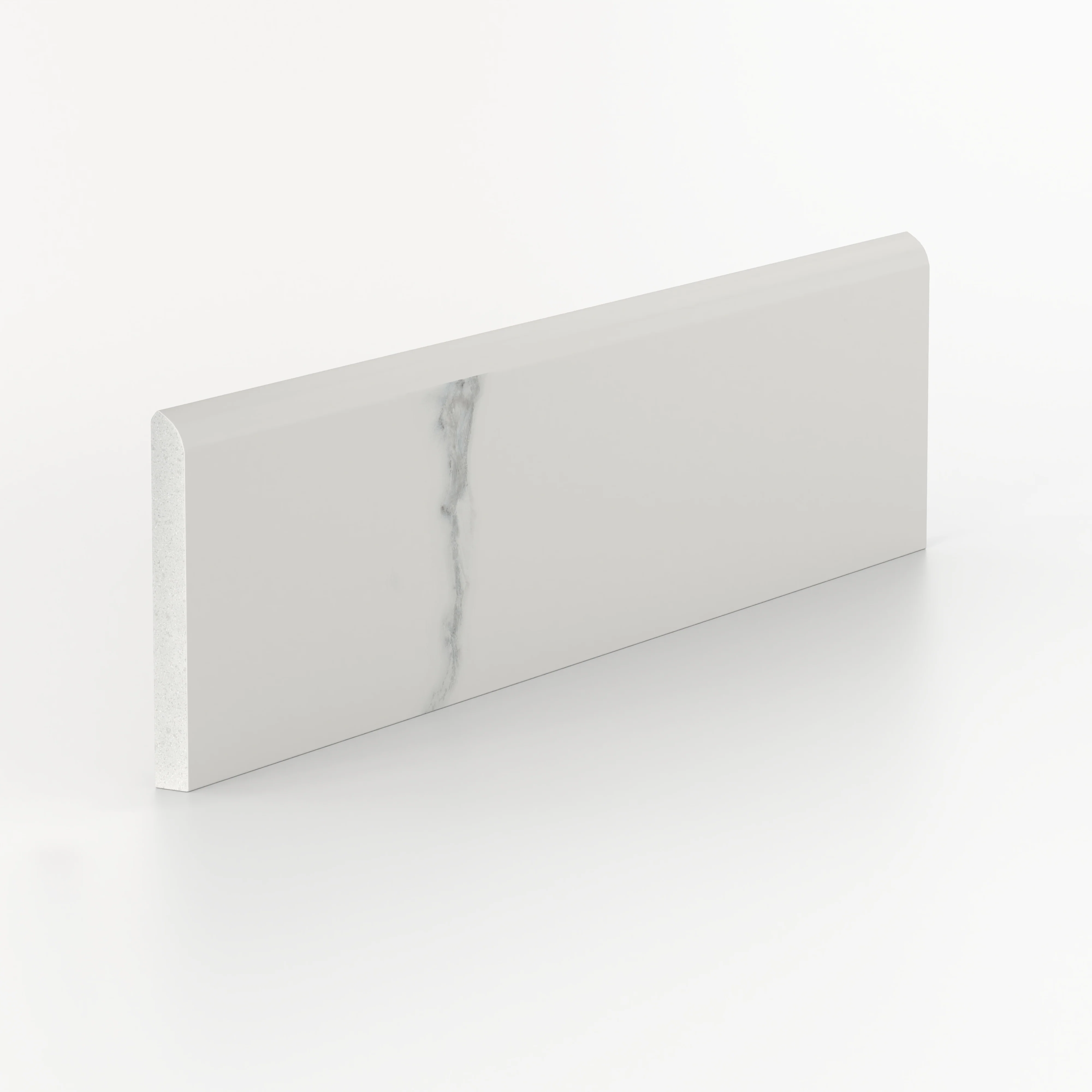 Leona 3 x 12 Polished Porcelain Bullnose Tile in Calacatta - Image 2