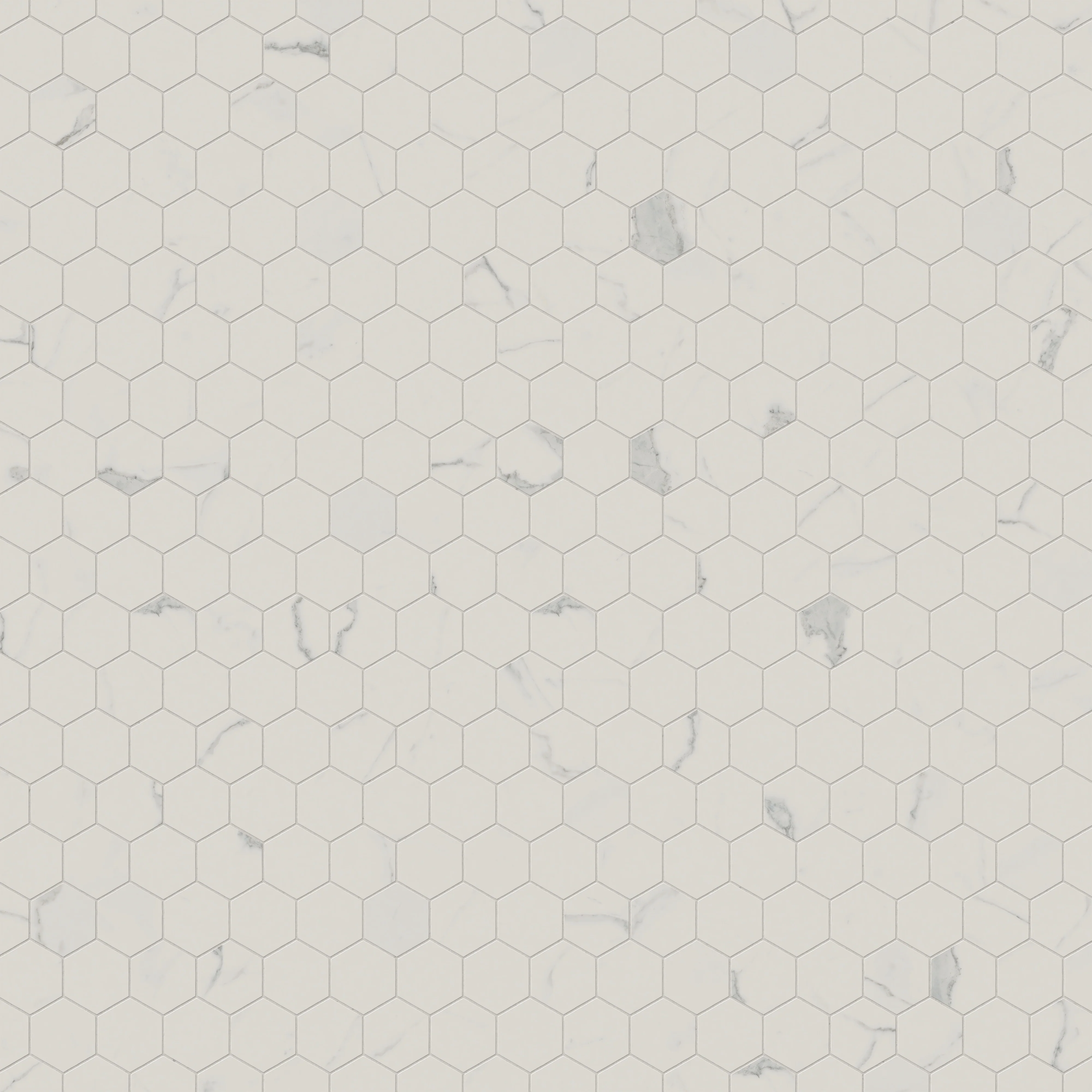 Leona 3 x 3 Matte Porcelain Hexagon Mosaic Tile in Calacatta - Image 5